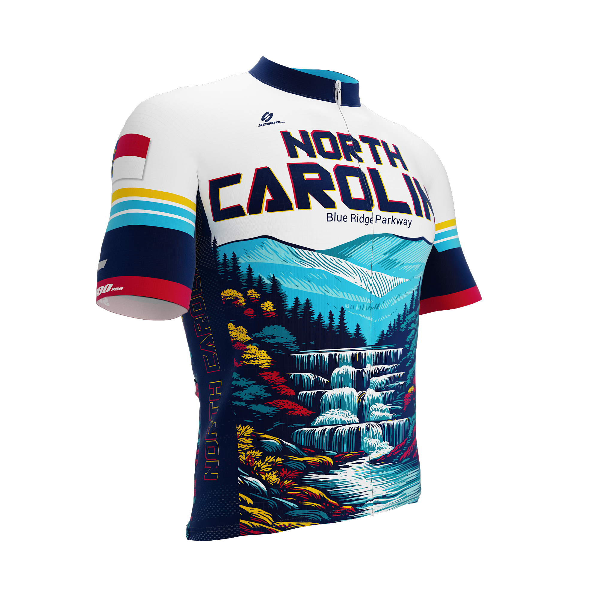 North Carolina US State | Short Sleeve Cycling PRO Jersey | Men and Women
