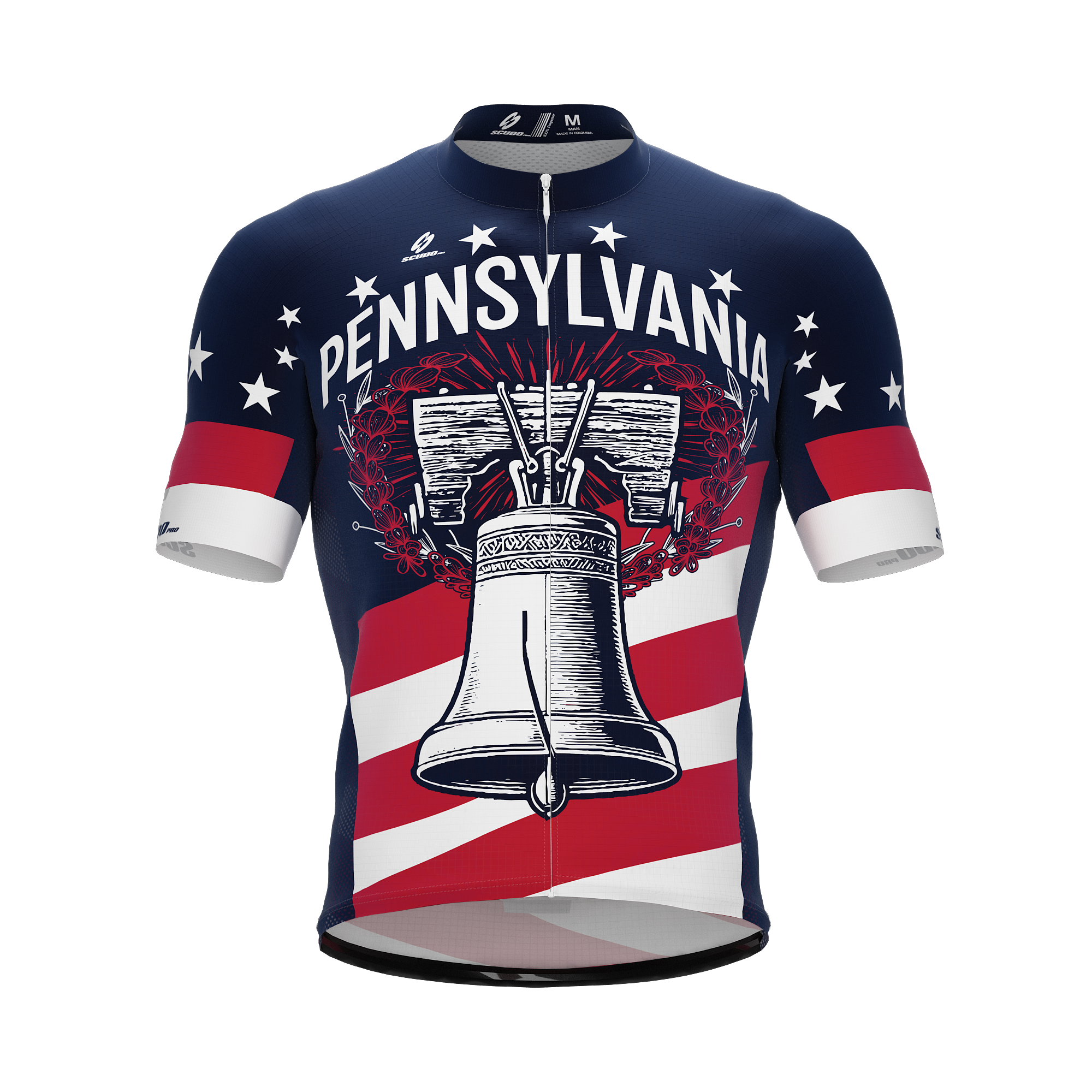 Pennsylvania US State | Short Sleeve Cycling PRO Jersey | Men and Women