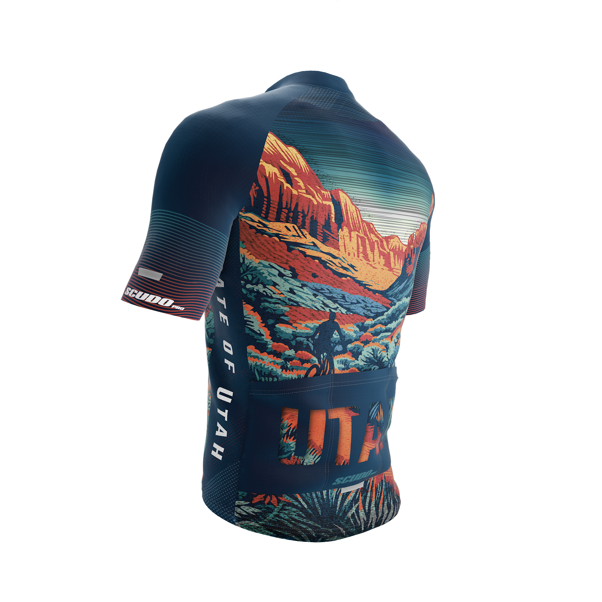 Utah US State | Short Sleeve Cycling PRO Jersey | Men and Women