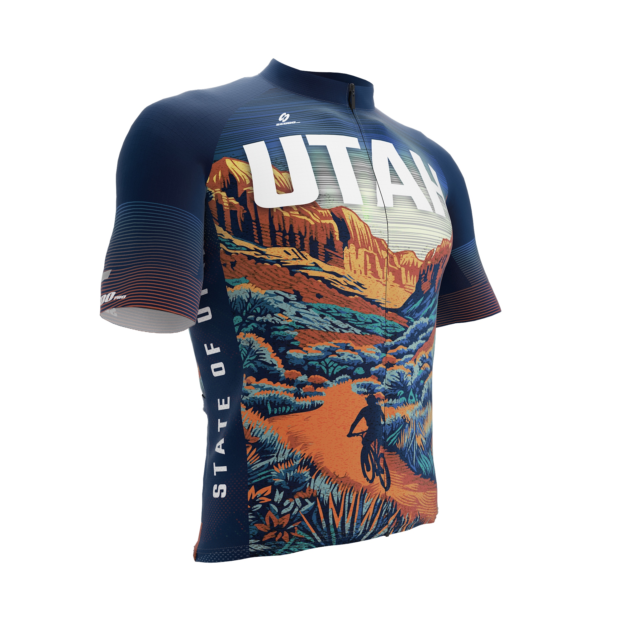 Utah US State | Short Sleeve Cycling PRO Jersey | Men and Women