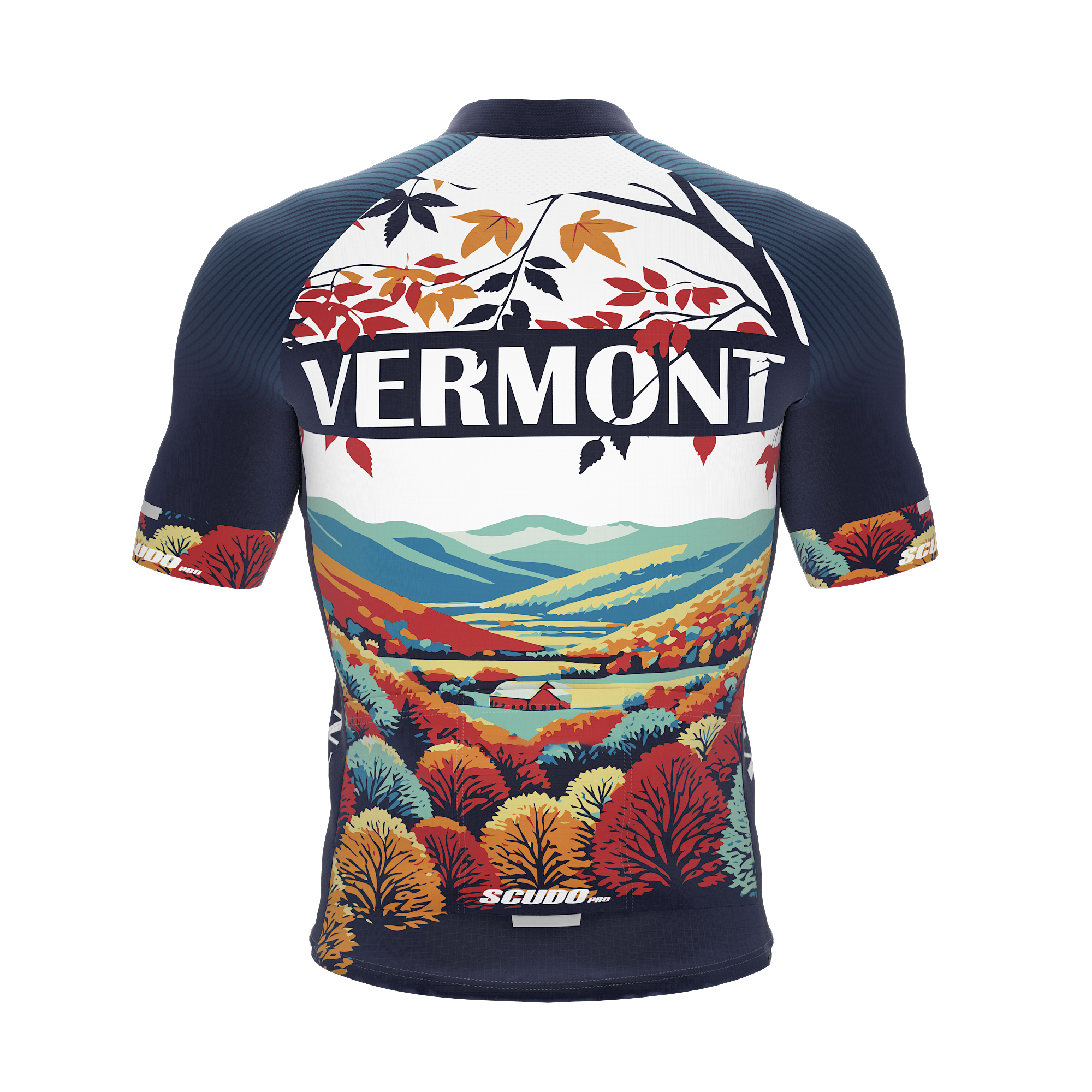 Vermont US State | Short Sleeve Cycling PRO Jersey | Men and Women