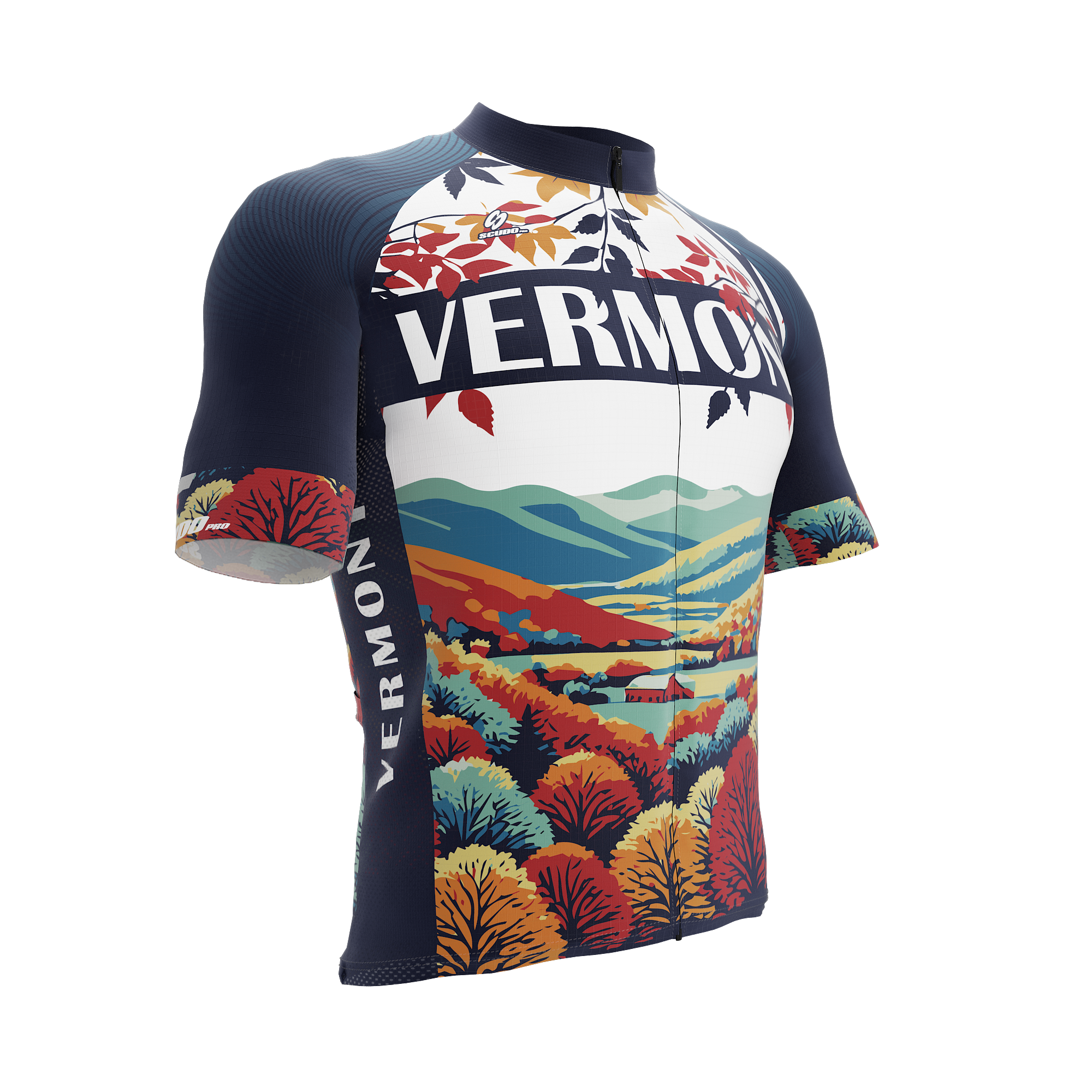 Vermont US State | Short Sleeve Cycling PRO Jersey | Men and Women