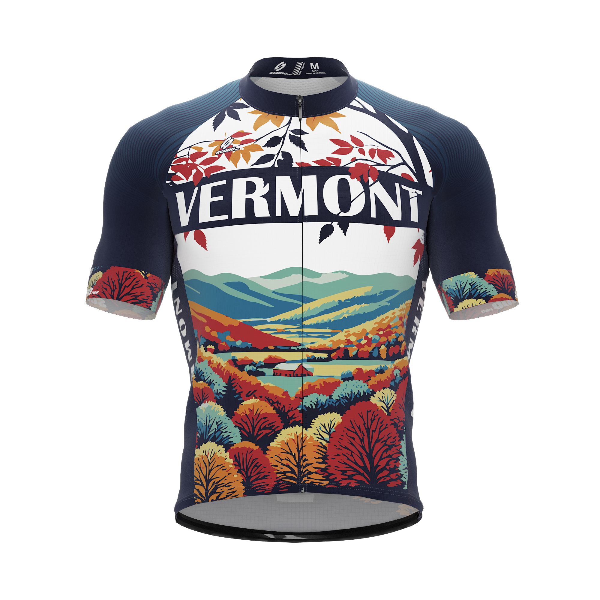 Vermont US State | Short Sleeve Cycling PRO Jersey | Men and Women