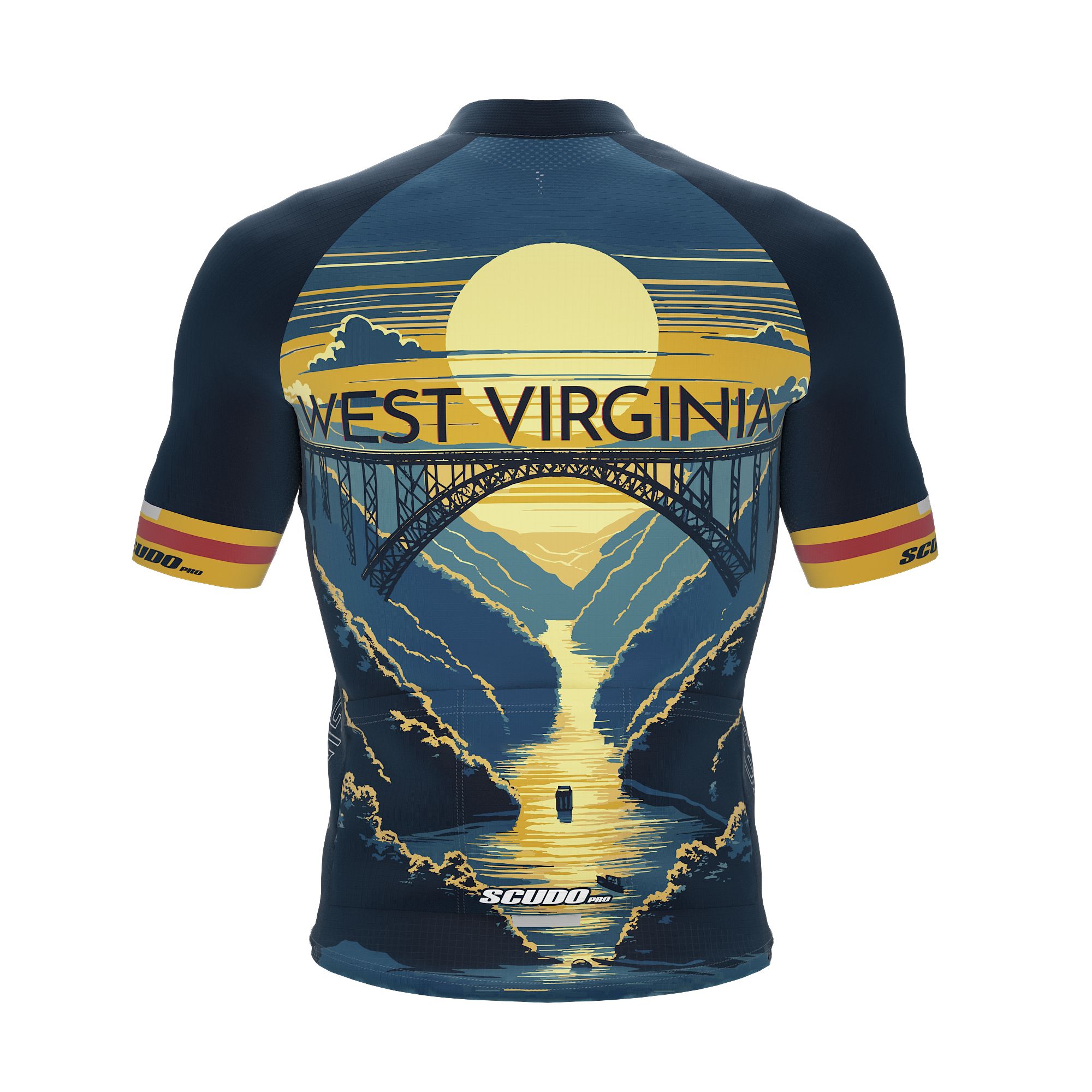 West Virginia US State | Short Sleeve Cycling PRO Jersey | Men and Women