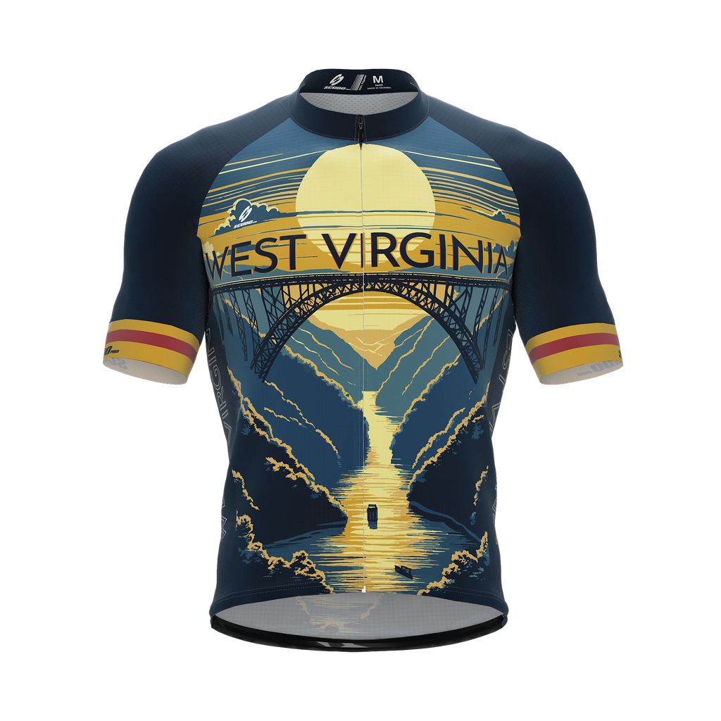 West Virginia US State | Short Sleeve Cycling PRO Jersey | Men and Women