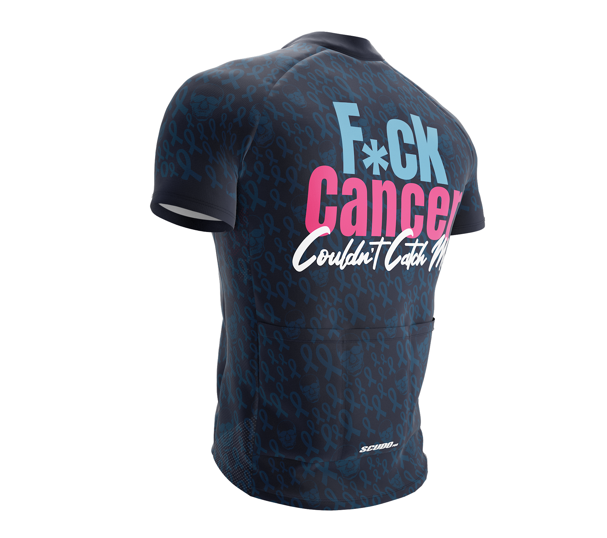 F* Cancer | Couldn't Catch Me | Short Sleeve Cycling Peloton Fit Jersey