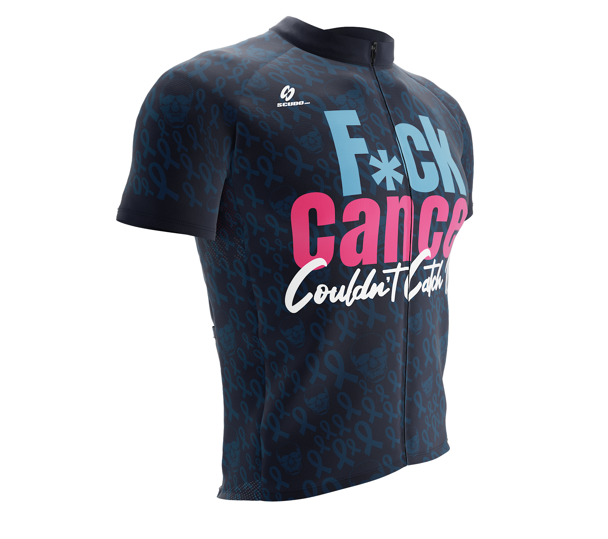 F* Cancer | Couldn't Catch Me | Short Sleeve Cycling Peloton Fit Jersey