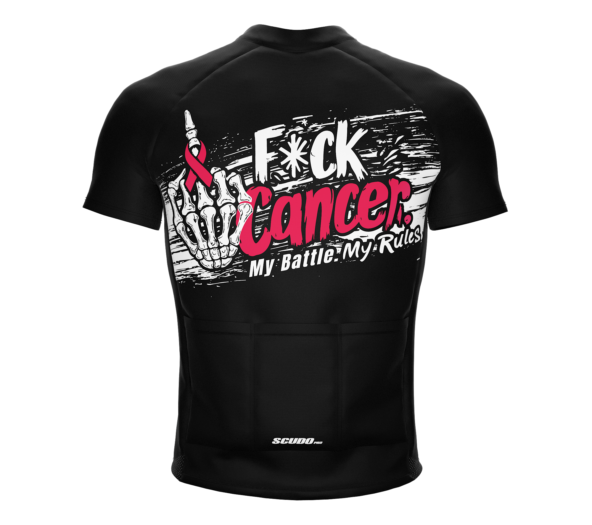 F* Cancer | My Battle My Rules | Short Sleeve Cycling Peloton Fit Jersey