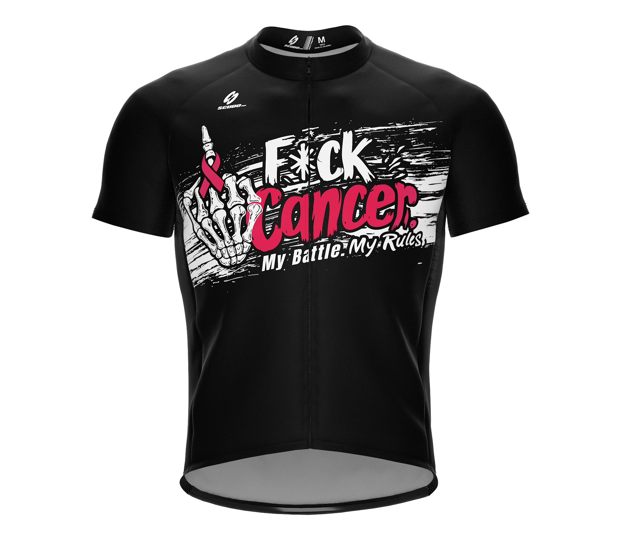 F* Cancer | My Battle My Rules | Short Sleeve Cycling Peloton Fit Jersey
