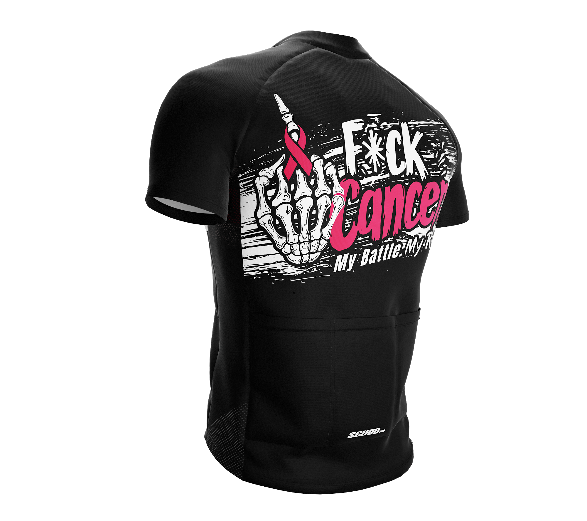 F* Cancer | My Battle My Rules | Short Sleeve Cycling Peloton Fit Jersey