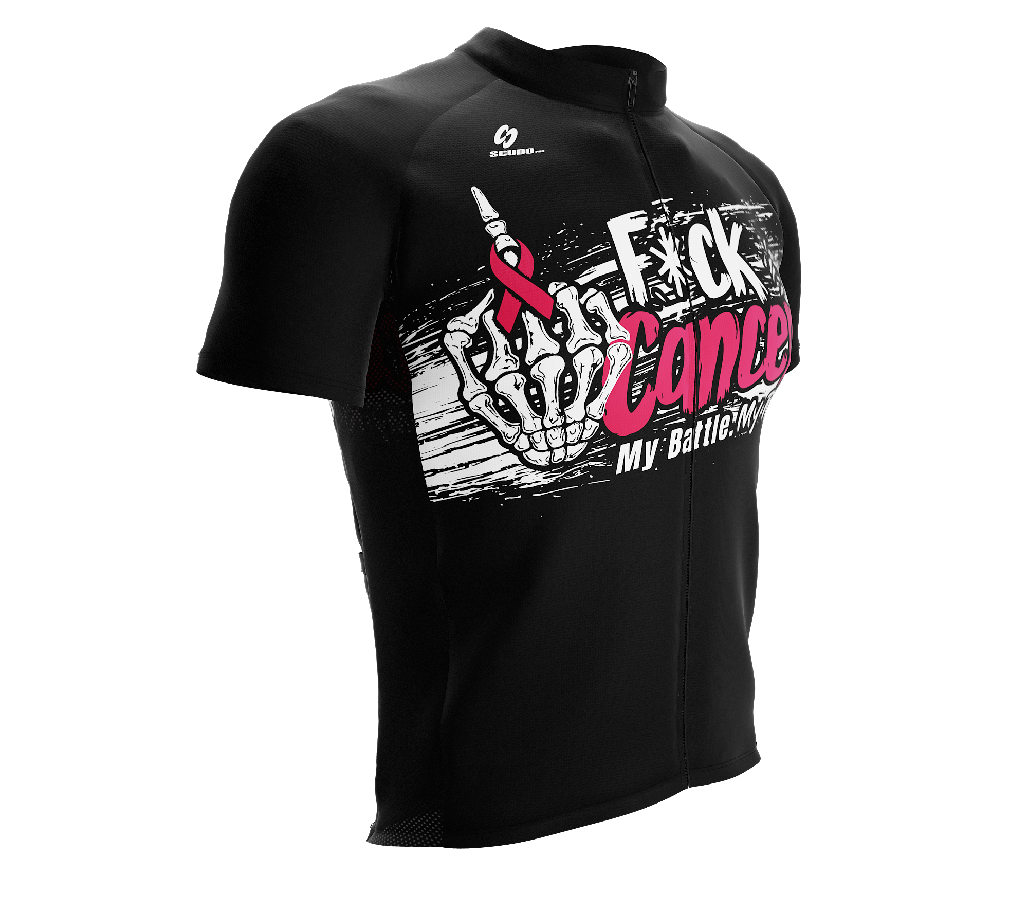 F* Cancer | My Battle My Rules | Short Sleeve Cycling Peloton Fit Jersey