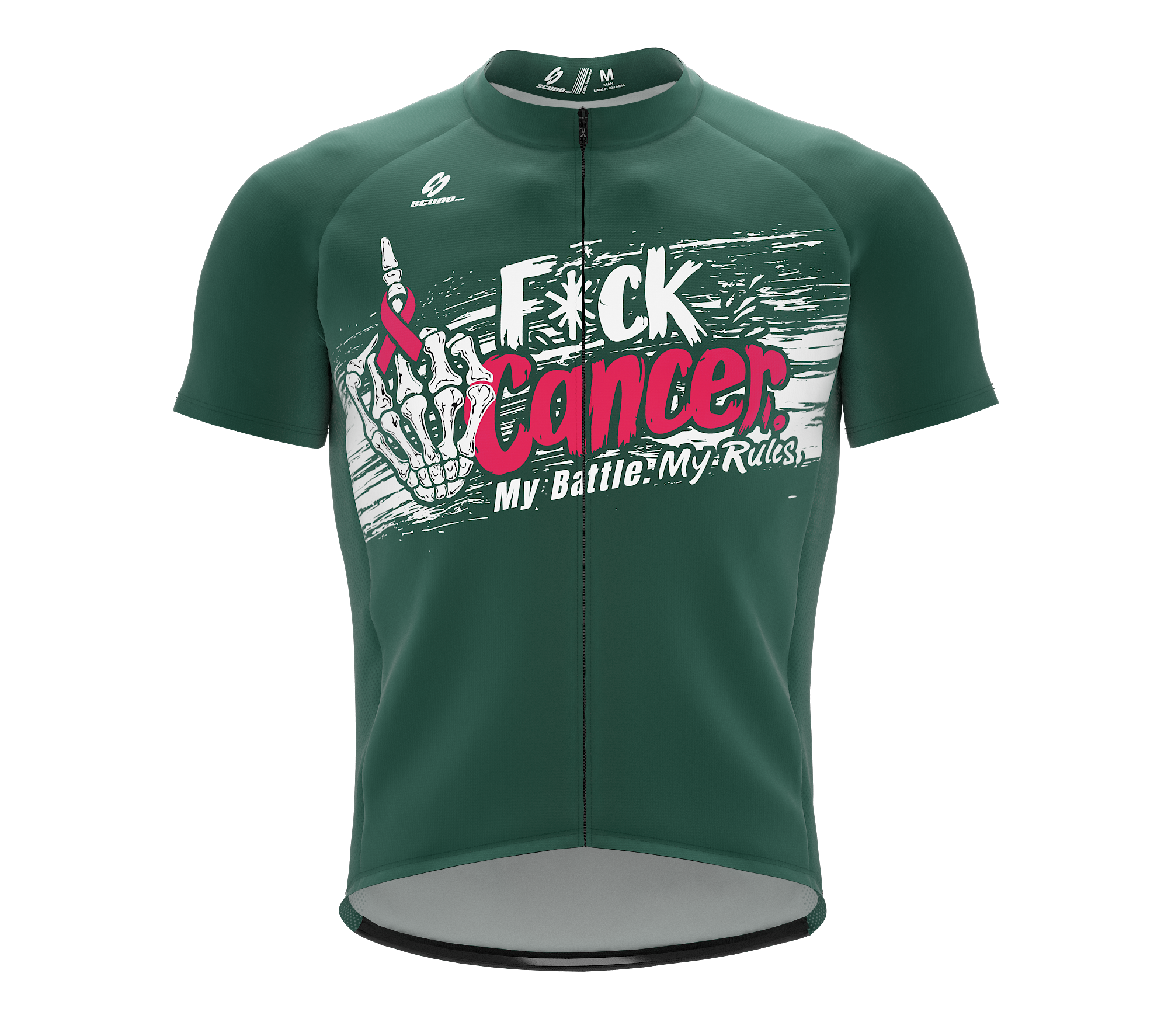 F* Cancer | My Battle My Rules | Short Sleeve Cycling Peloton Fit Jersey