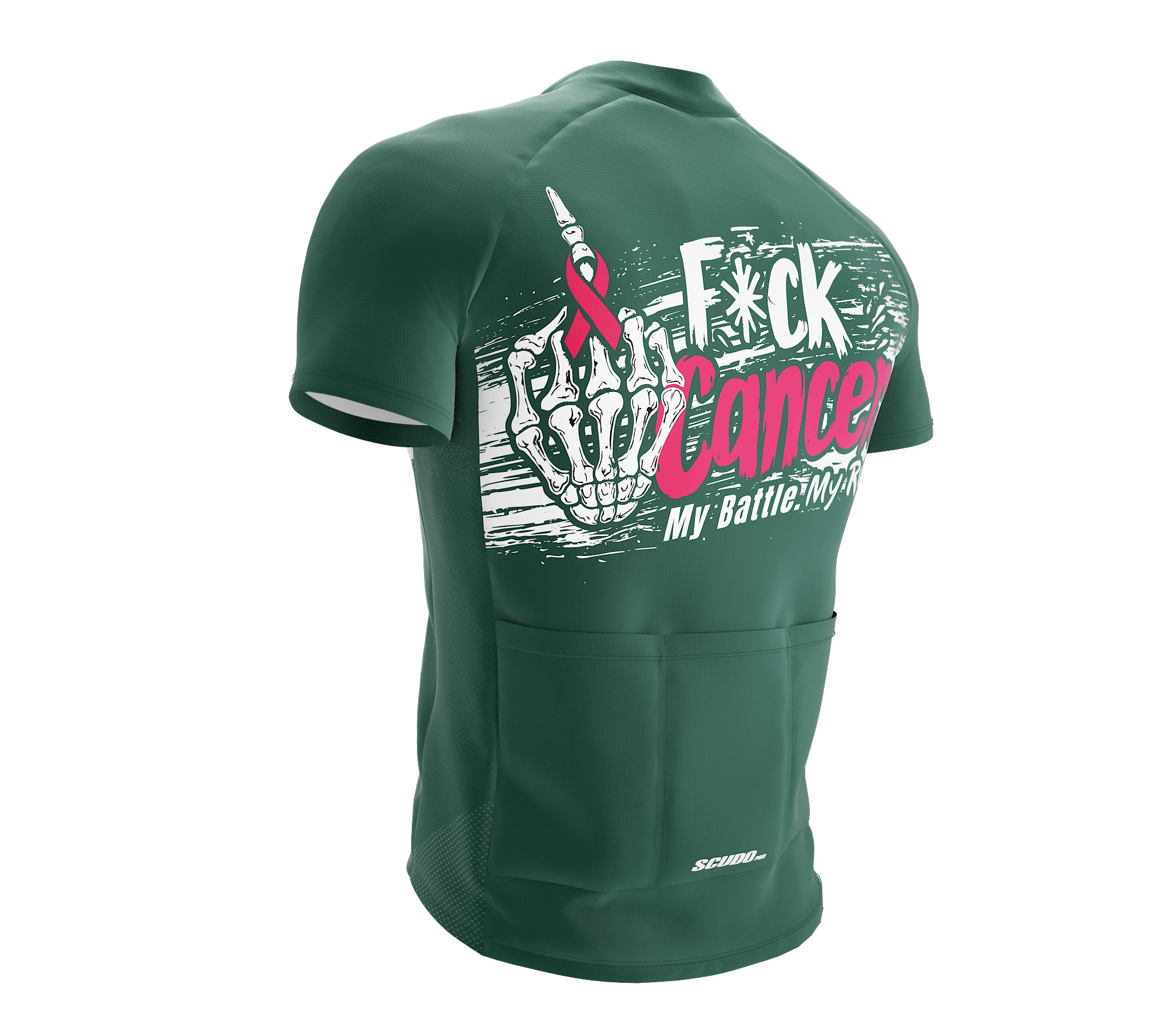 F* Cancer | My Battle My Rules | Short Sleeve Cycling Peloton Fit Jersey