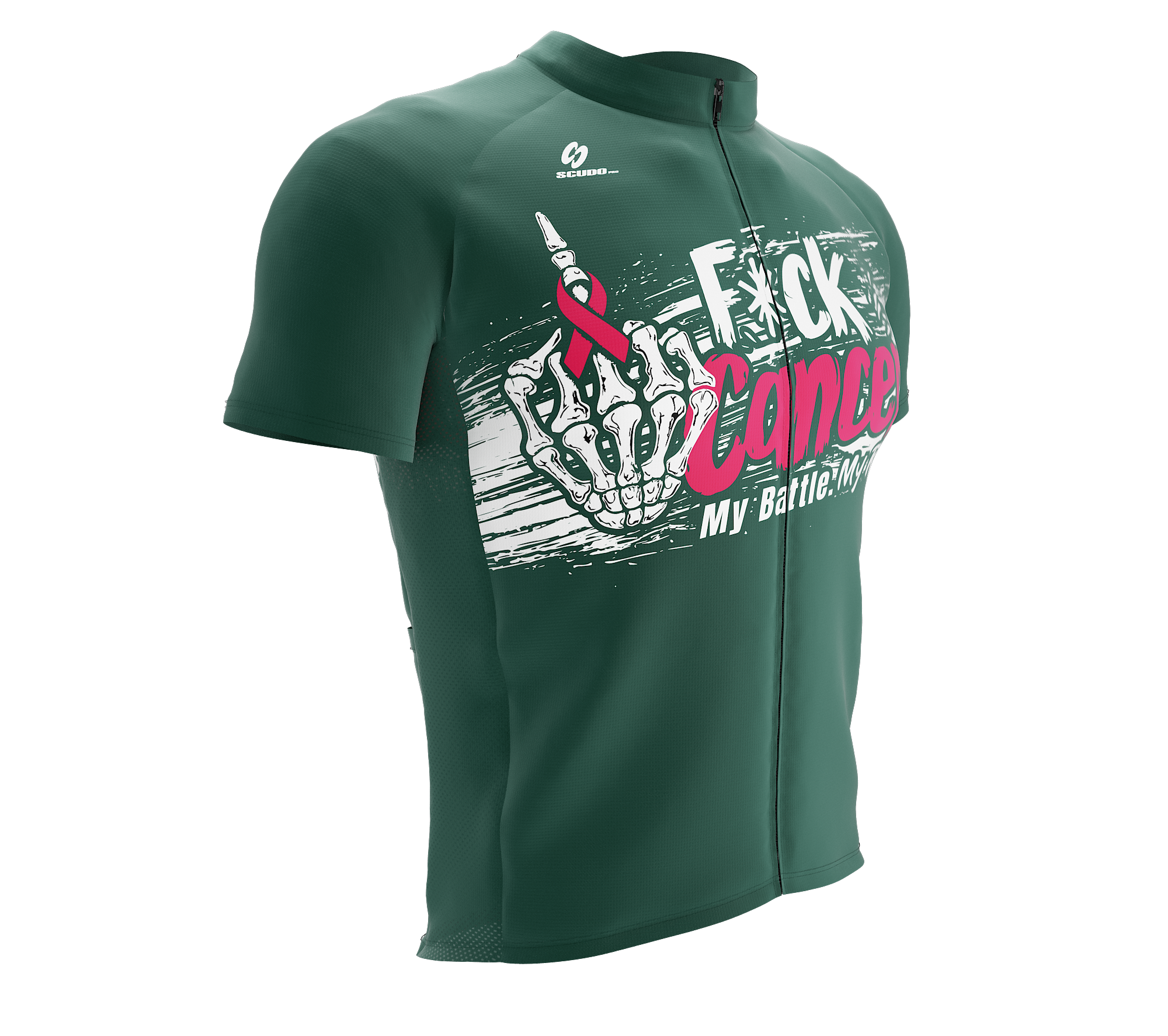 F* Cancer | My Battle My Rules | Short Sleeve Cycling Peloton Fit Jersey