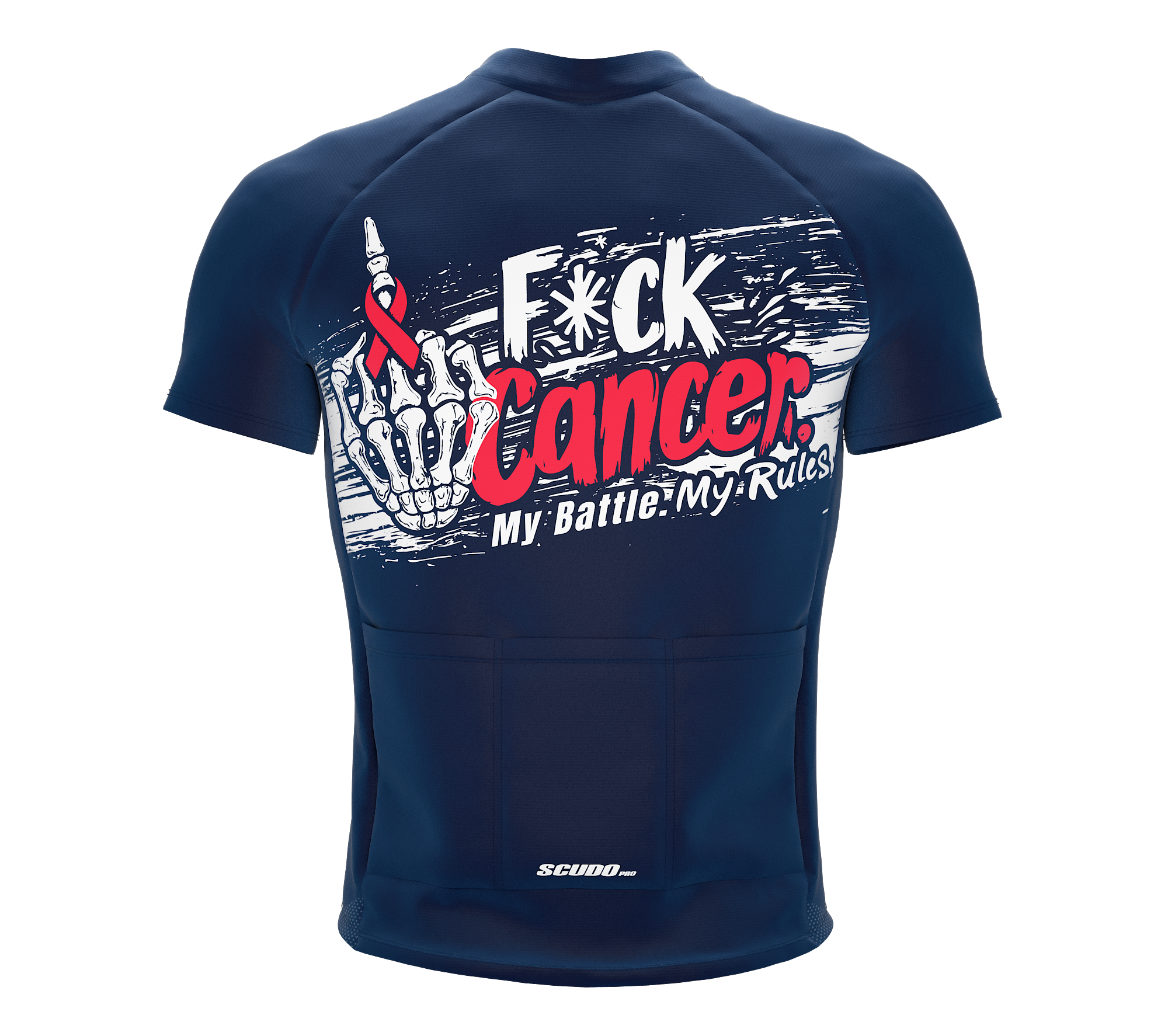 F* Cancer | My Battle My Rules | Short Sleeve Cycling Peloton Fit Jersey
