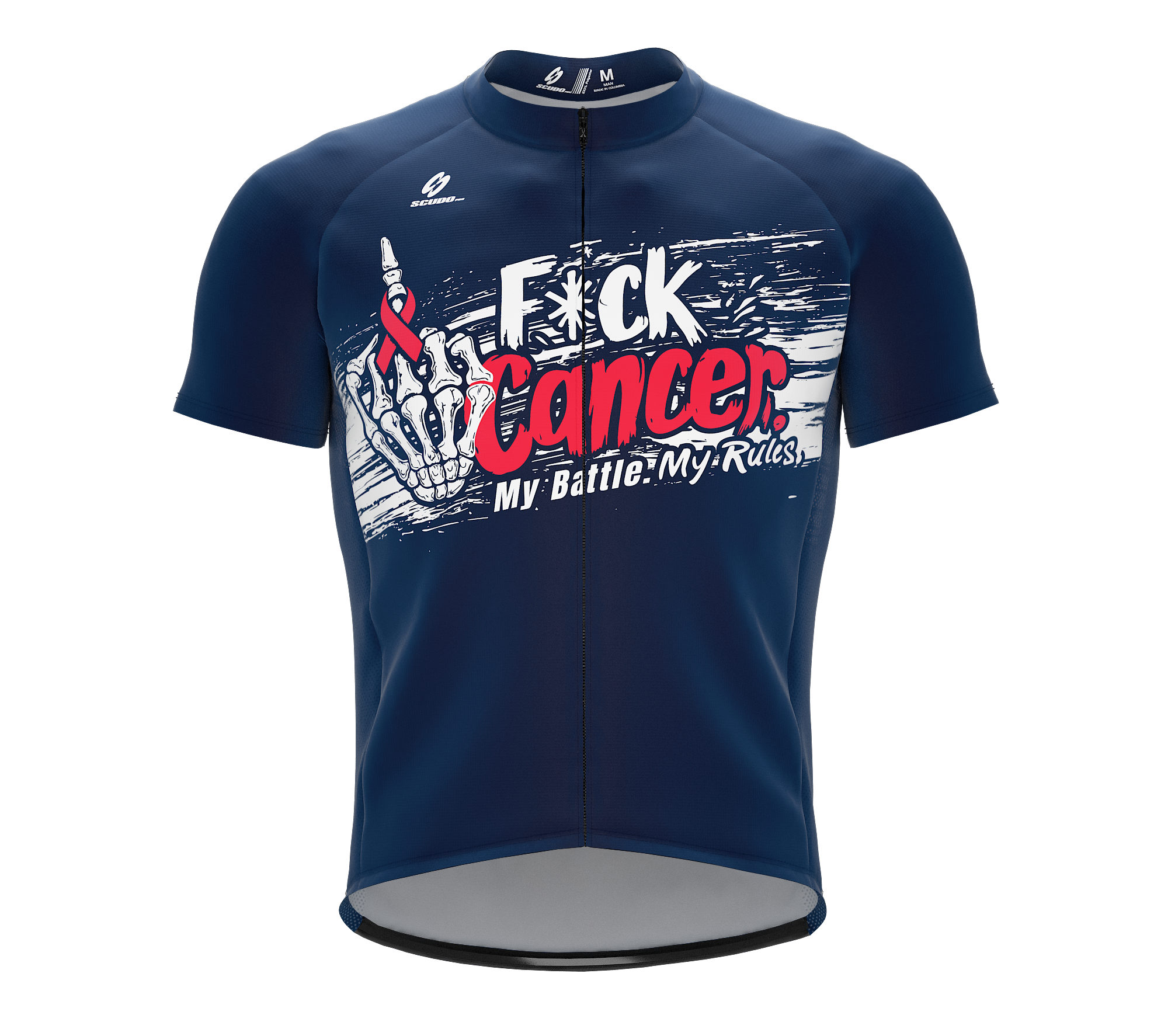 F* Cancer | My Battle My Rules | Short Sleeve Cycling Peloton Fit Jersey