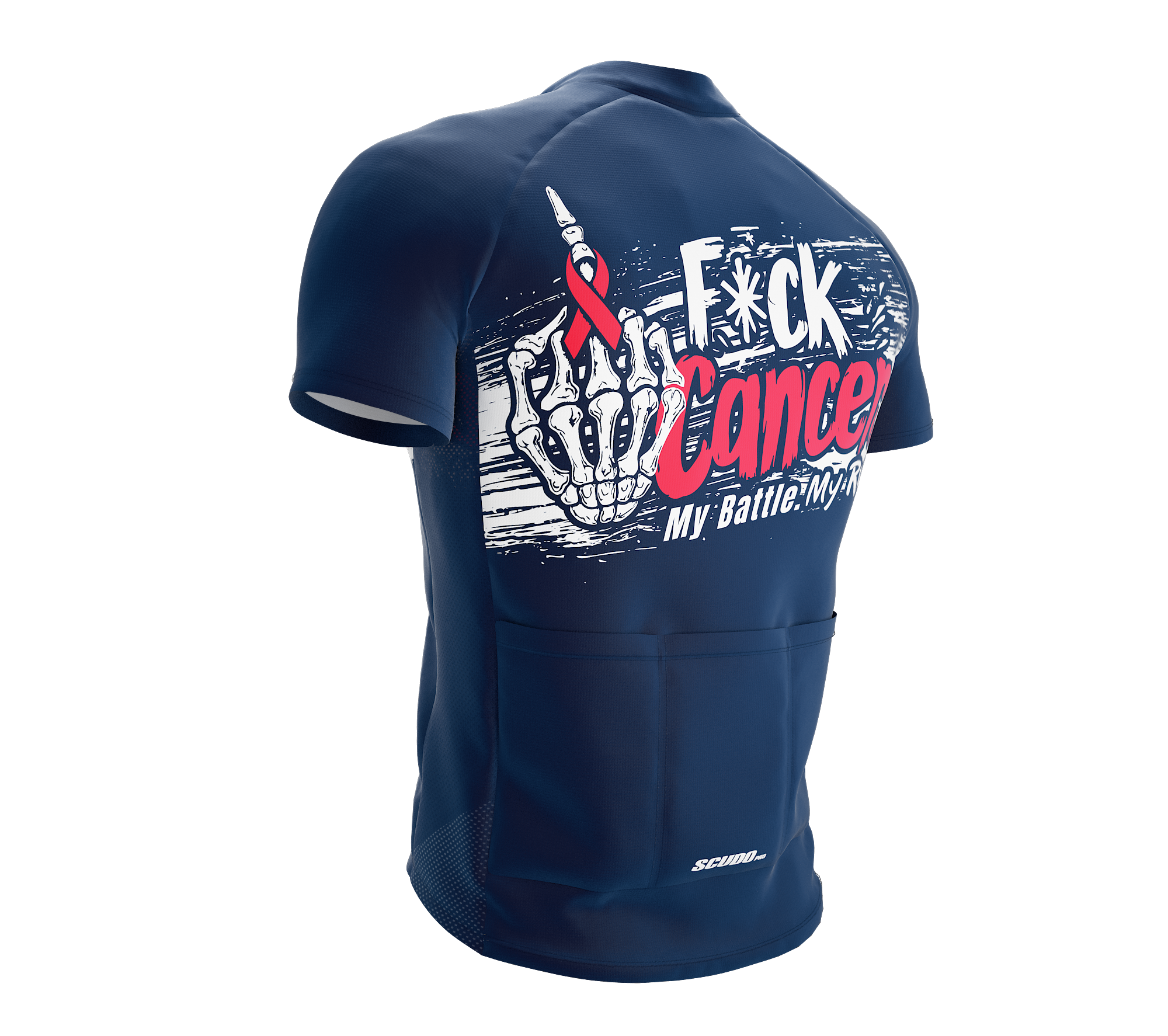 F* Cancer | My Battle My Rules | Short Sleeve Cycling Peloton Fit Jersey