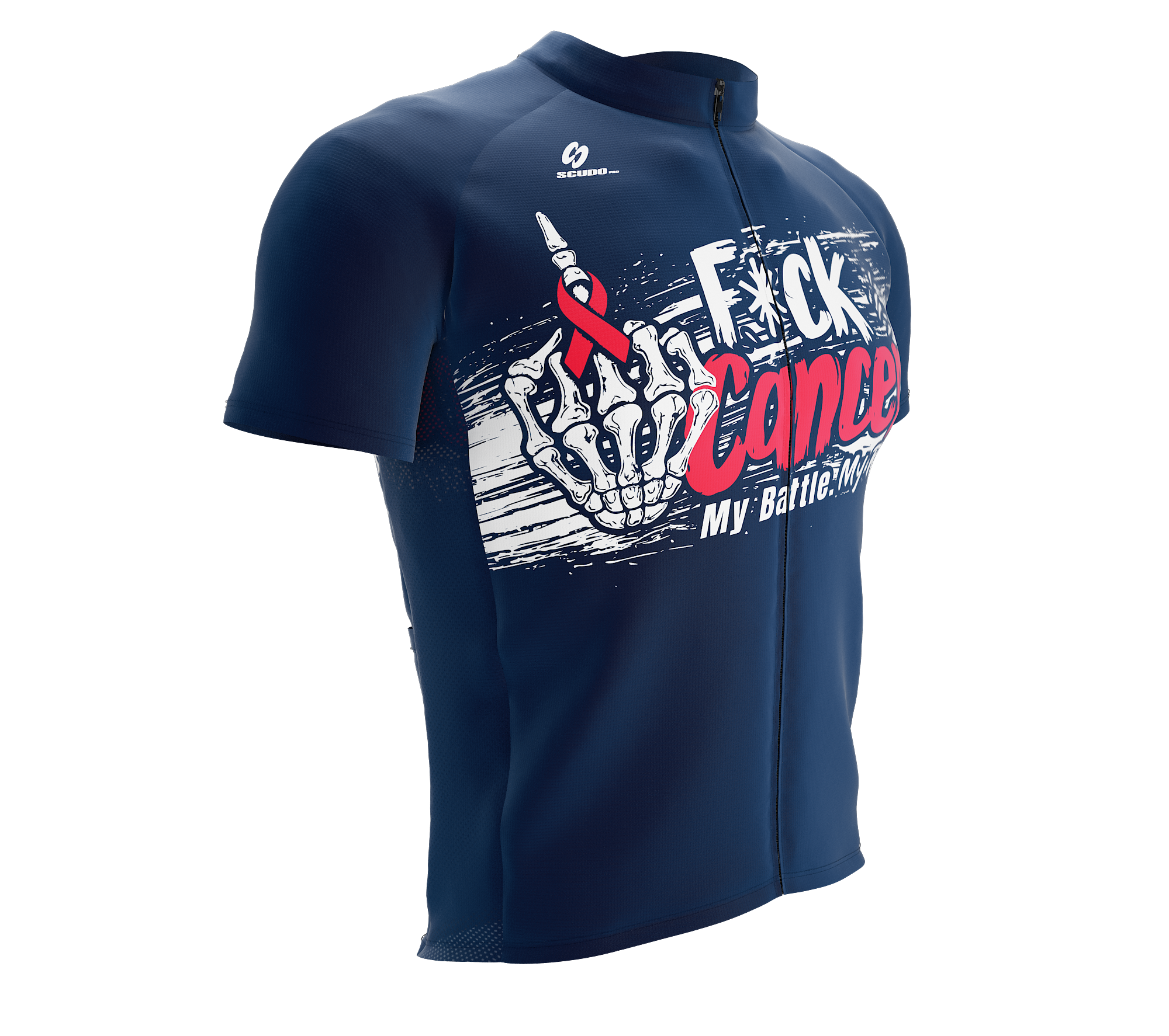 F* Cancer | My Battle My Rules | Short Sleeve Cycling Peloton Fit Jersey