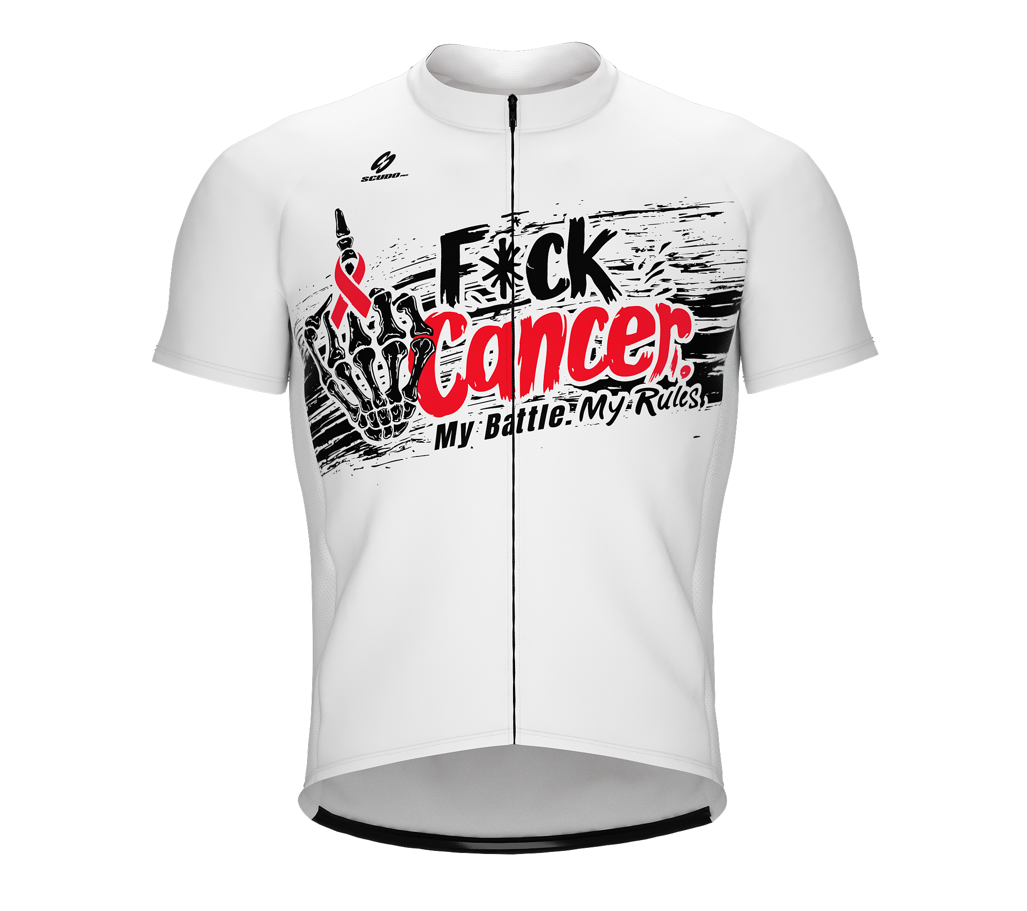 F* Cancer | My Battle My Rules | Short Sleeve Cycling Peloton Fit Jersey