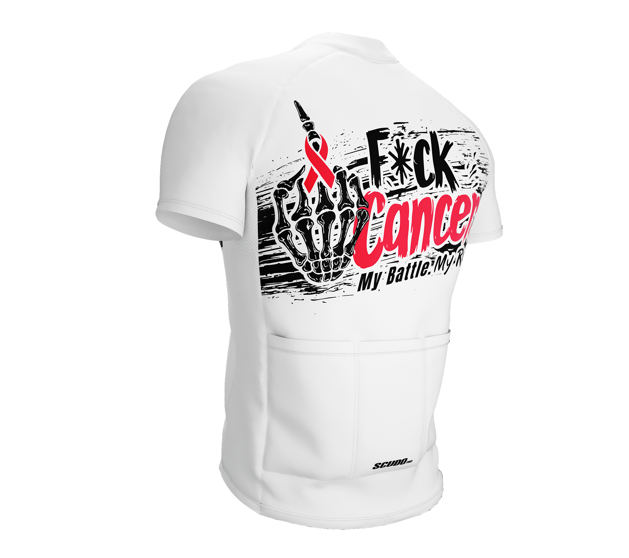 F* Cancer | My Battle My Rules | Short Sleeve Cycling Peloton Fit Jersey