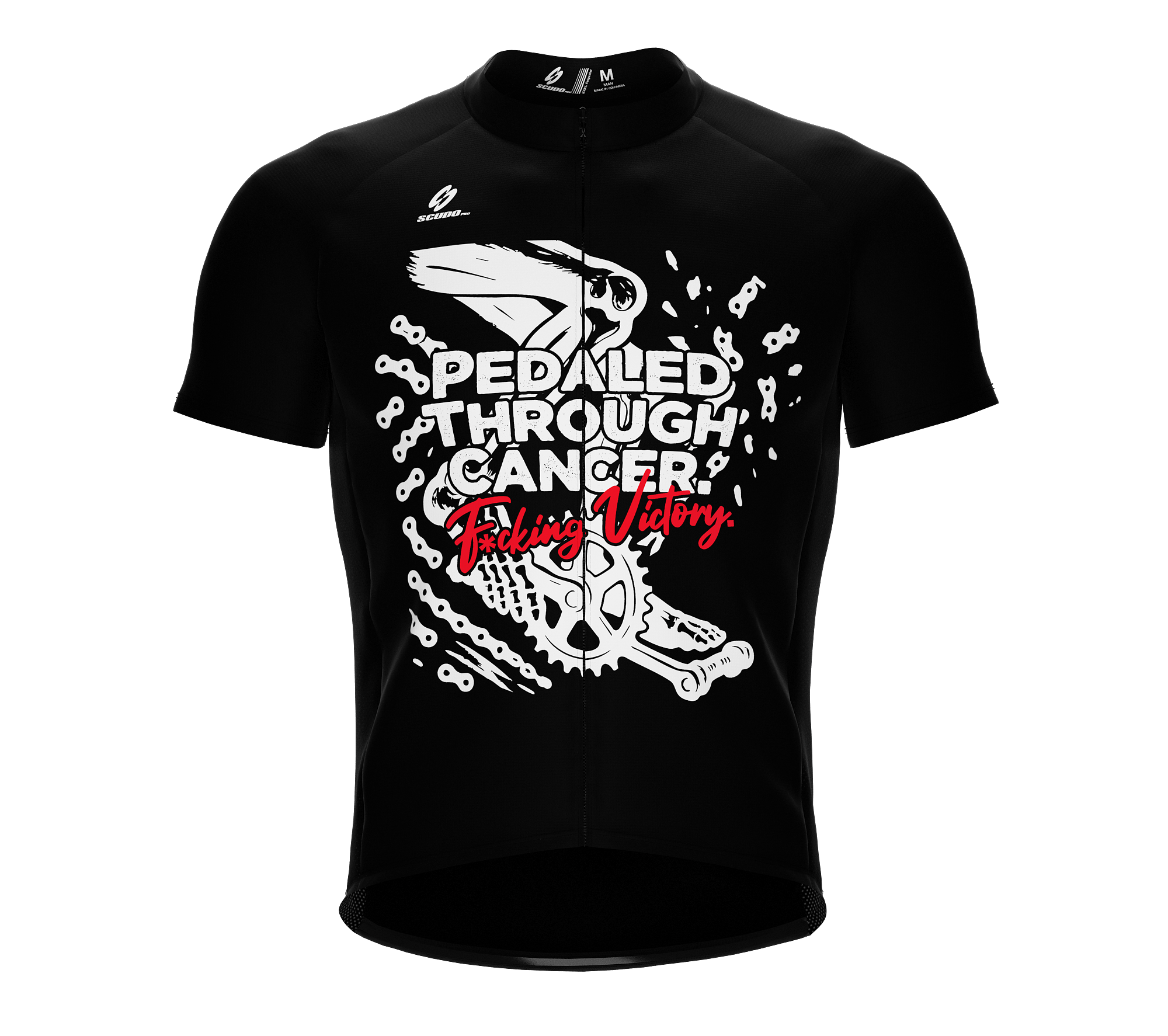 F* Cancer | Pedaled Through | Short Sleeve Cycling Peloton Fit Jersey