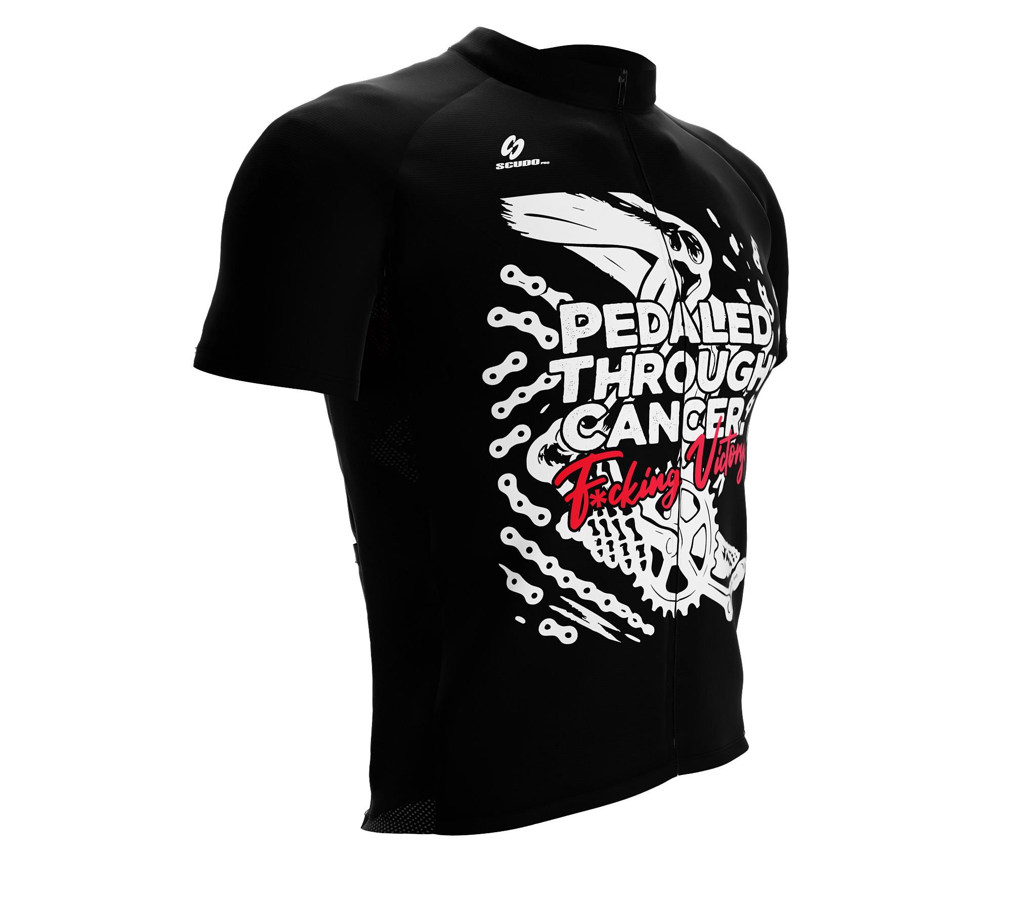 F* Cancer | Pedaled Through | Short Sleeve Cycling Peloton Fit Jersey