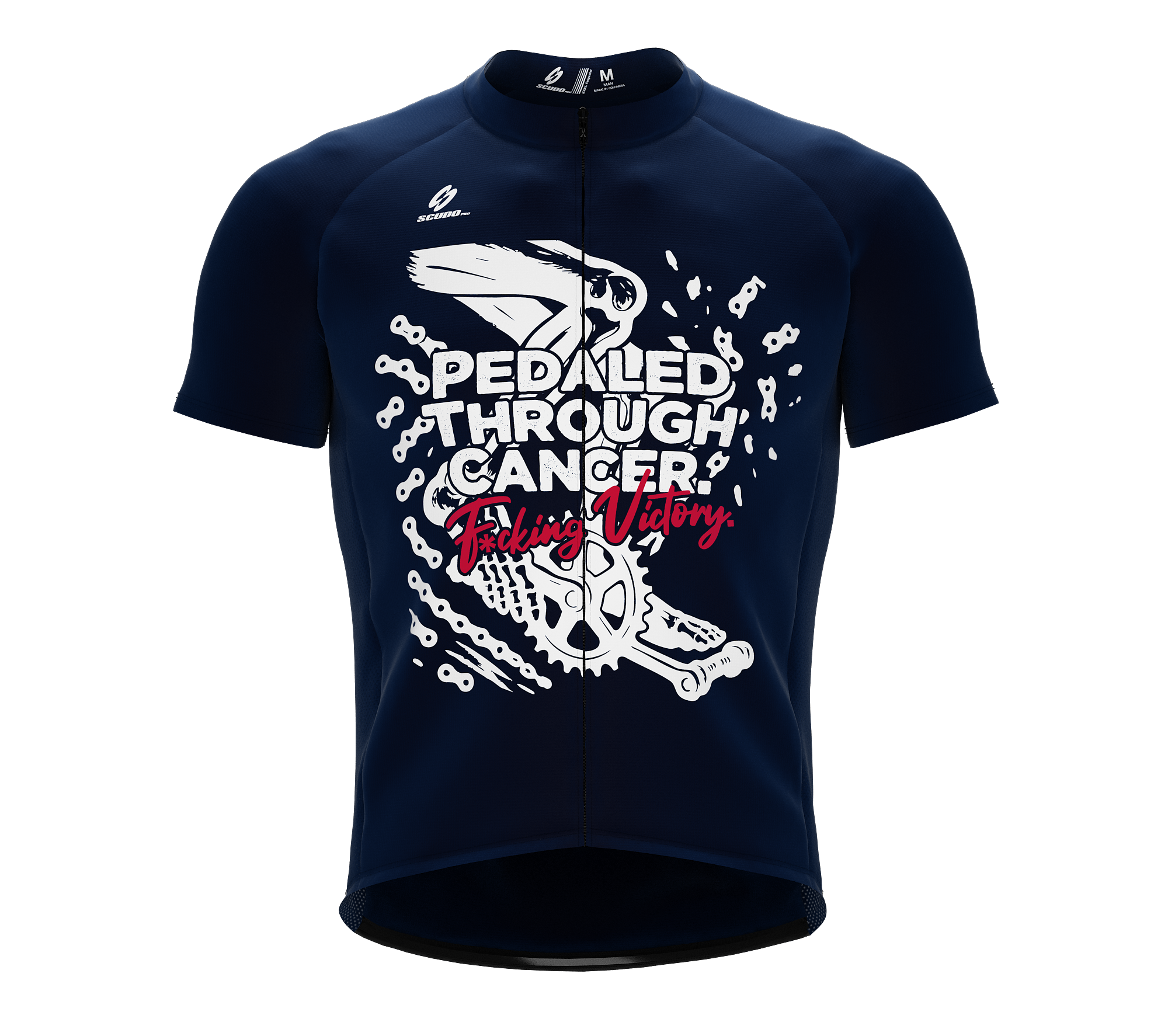 F* Cancer | Pedaled Through | Short Sleeve Cycling Peloton Fit Jersey