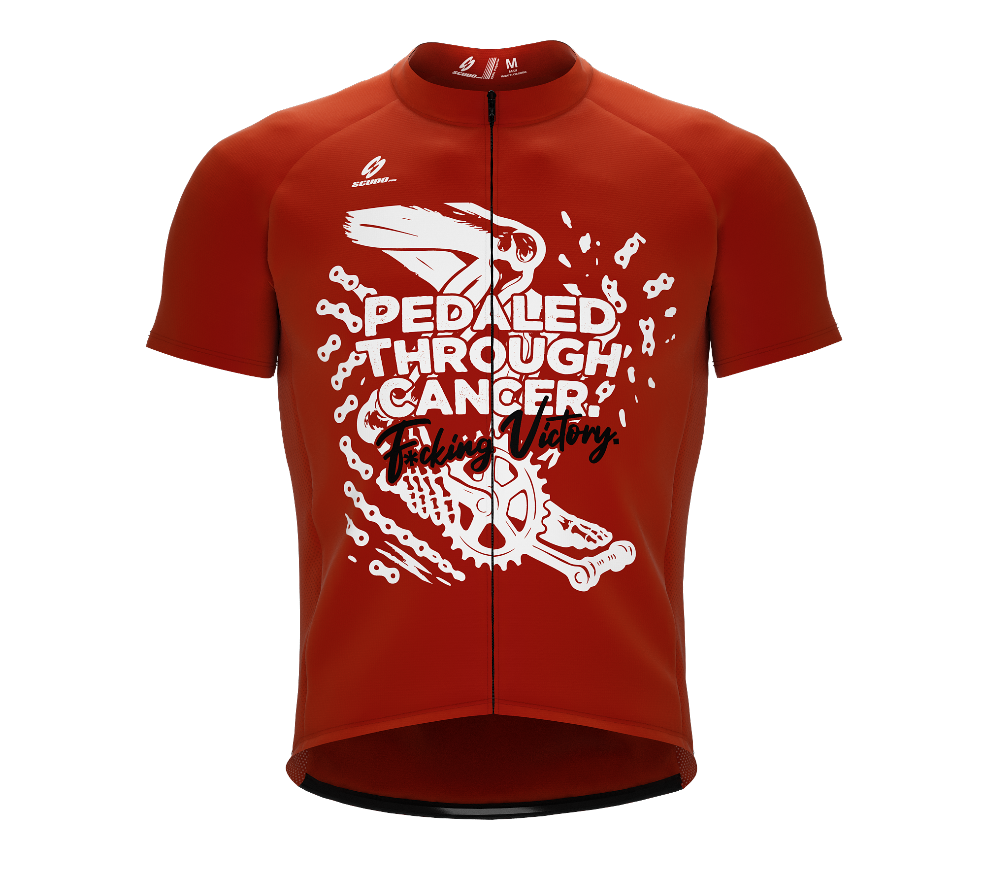 F* Cancer | Pedaled Through | Short Sleeve Cycling Peloton Fit Jersey