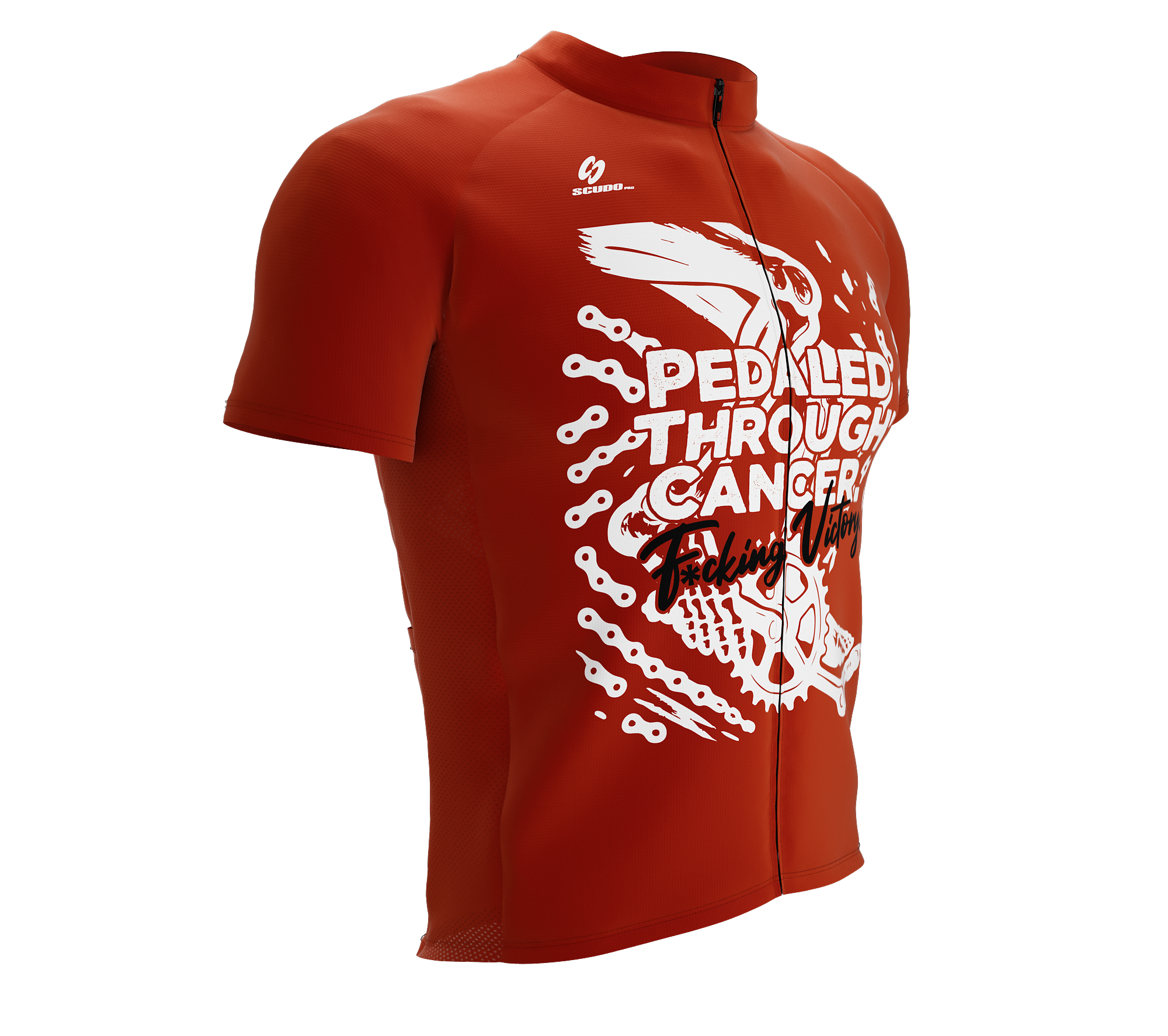 F* Cancer | Pedaled Through | Short Sleeve Cycling Peloton Fit Jersey