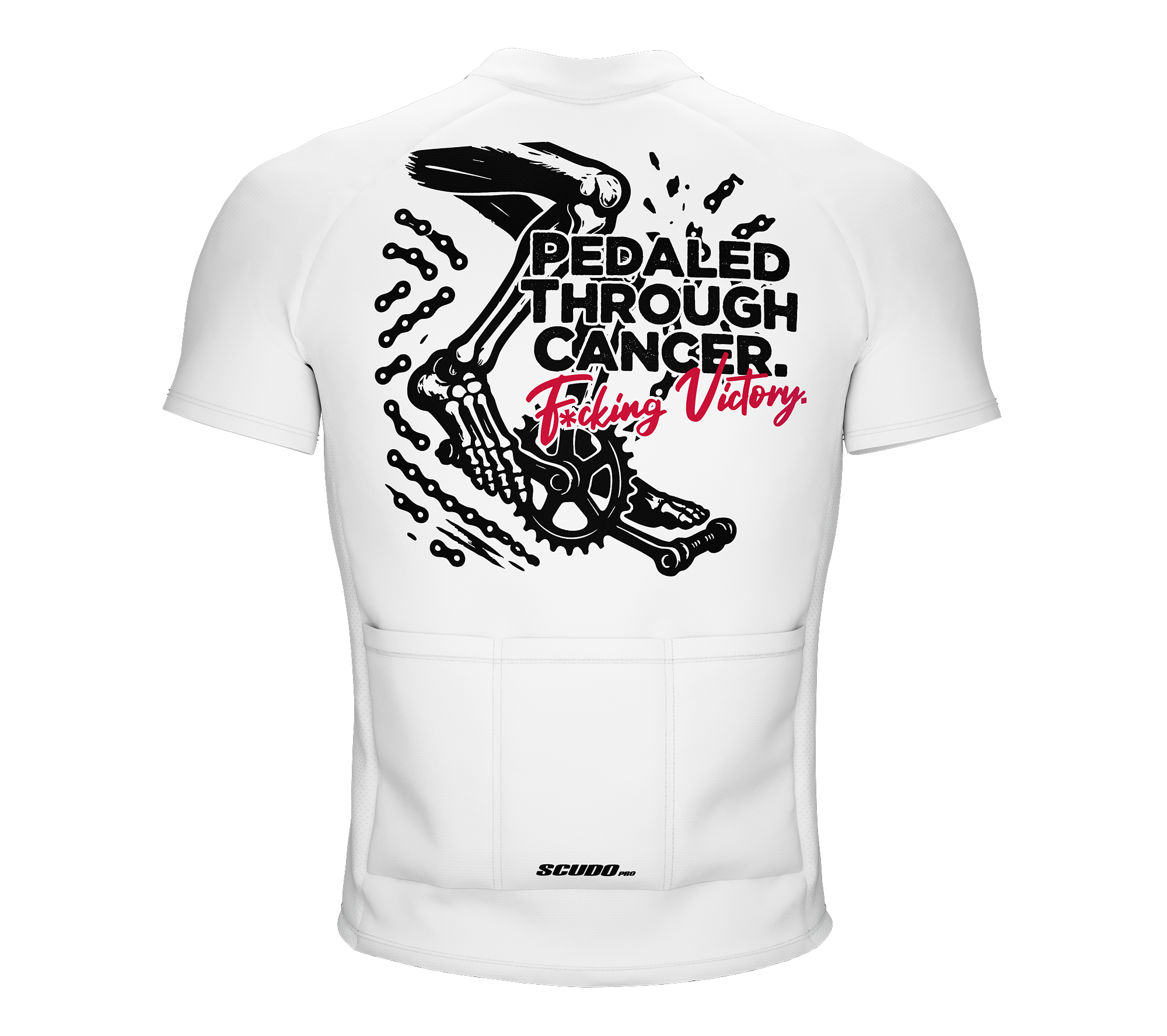 F* Cancer | Pedaled Through | Short Sleeve Cycling Peloton Fit Jersey
