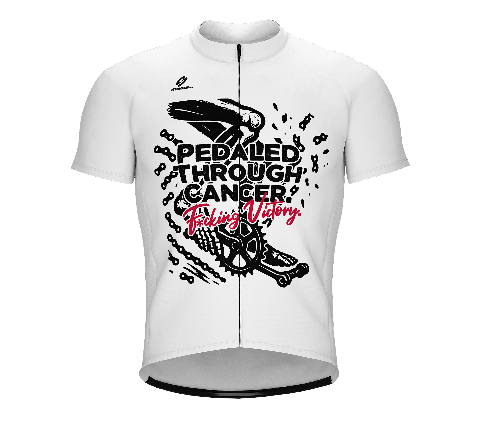 F* Cancer | Pedaled Through | Short Sleeve Cycling Peloton Fit Jersey