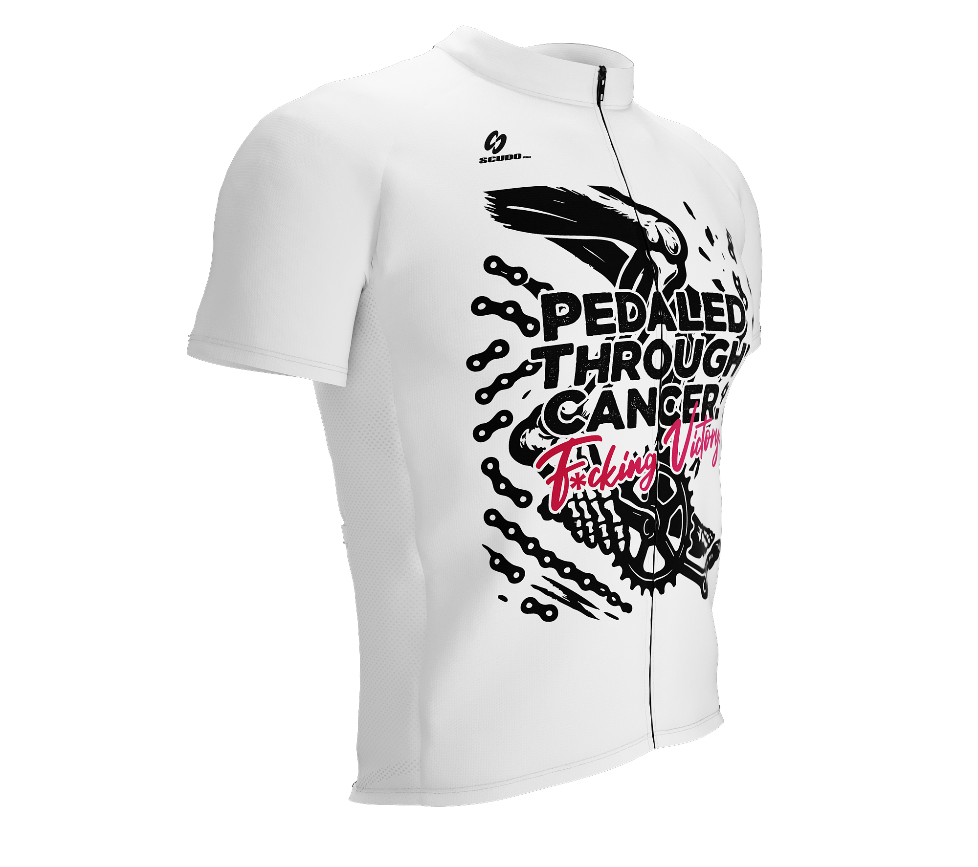 F* Cancer | Pedaled Through | Short Sleeve Cycling Peloton Fit Jersey