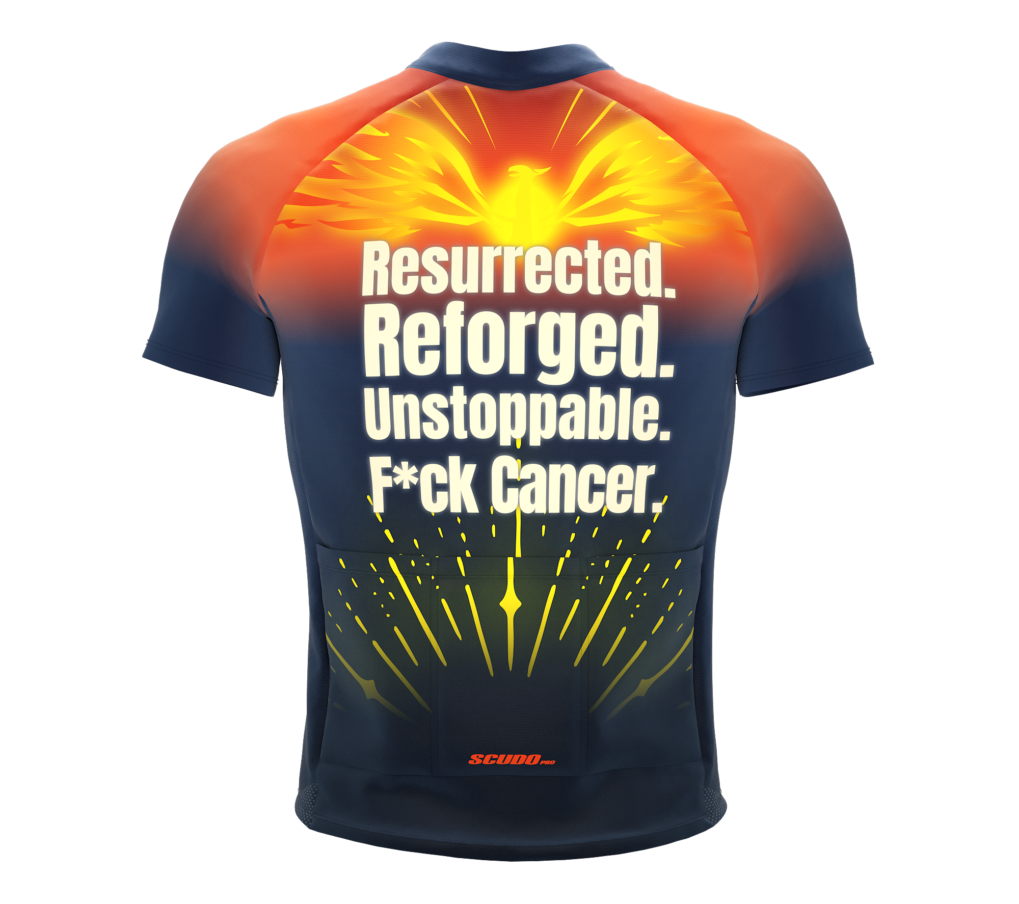 F* Cancer | Resurrected | Short Sleeve Cycling Peloton Fit Jersey