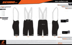 Black PRO ScudoPro Cycling BIB-Shorts | Black Grippers | Reflectives