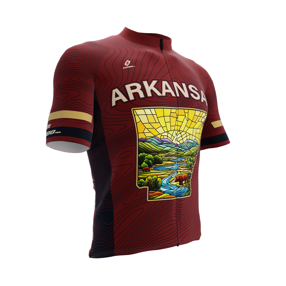 Arkansas US State | V3 | Short Sleeve Cycling PRO Jersey