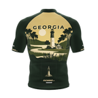 Georgia US State | Lighthouse | Short Sleeve Cycling PRO Jersey