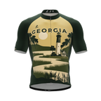 Georgia US State | Lighthouse | Short Sleeve Cycling PRO Jersey