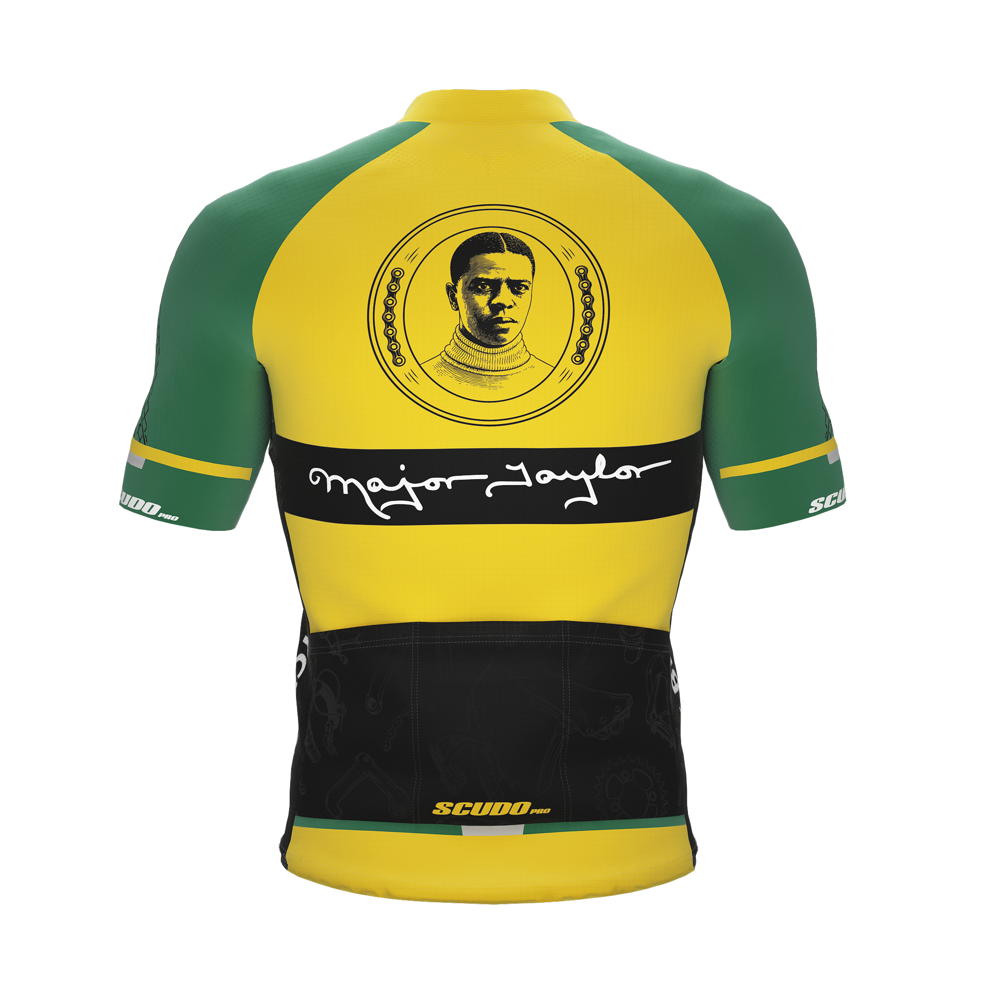 Major Taylor | Black Cyclone | Short Sleeve Cycling PRO Jersey