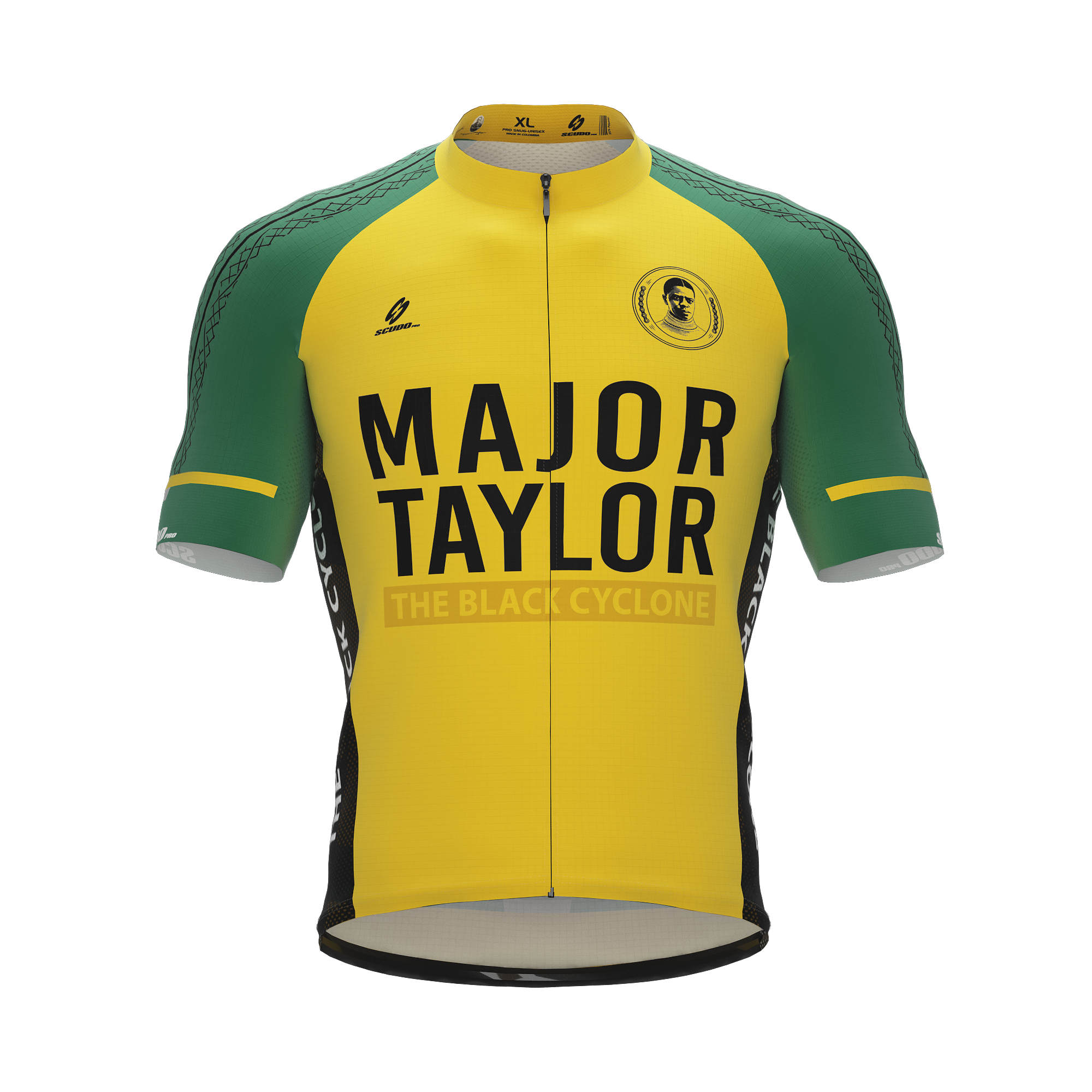 Major Taylor | Black Cyclone | Short Sleeve Cycling PRO Jersey