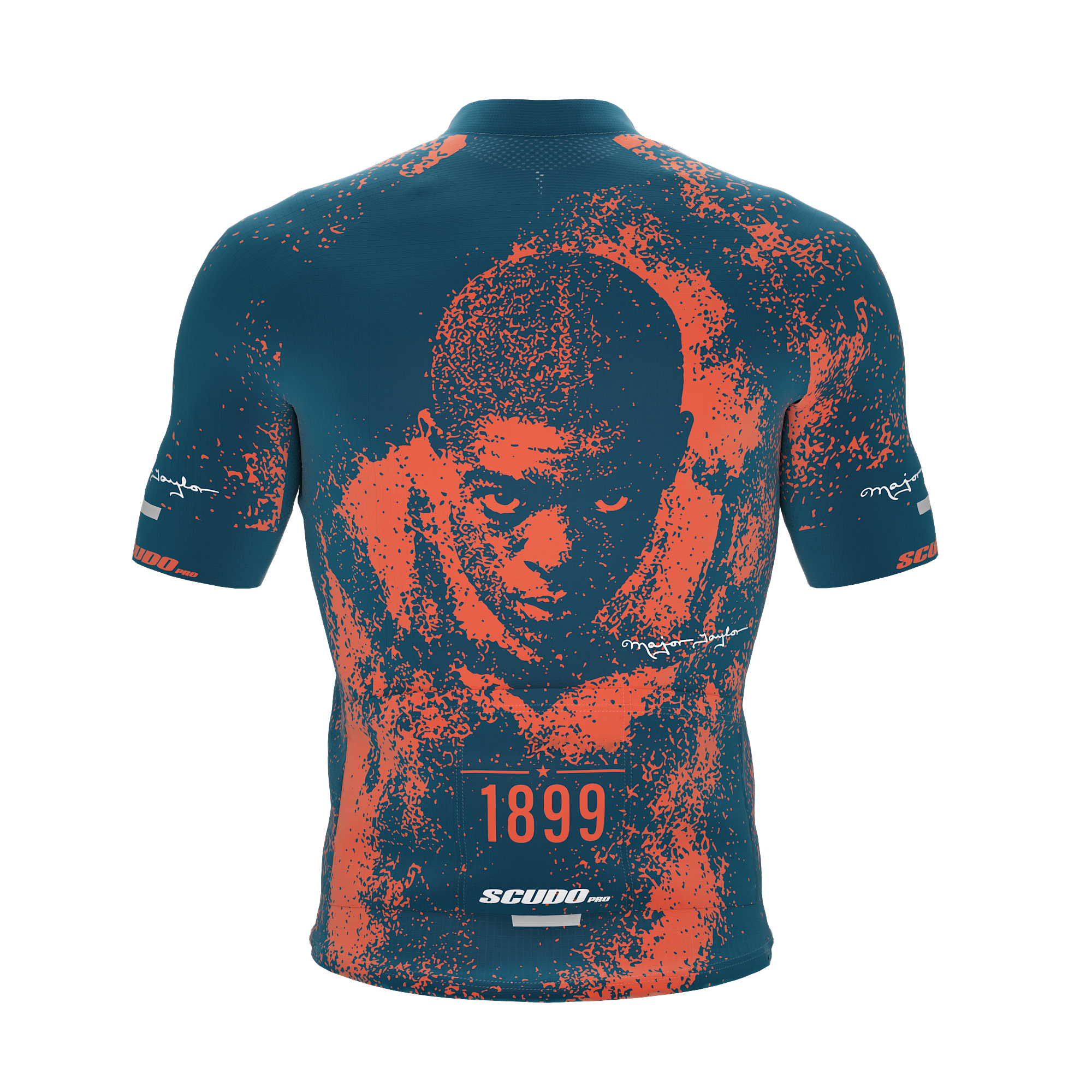 Major Taylor | Legend | Orange Blue | Short Sleeve Cycling PRO Jersey