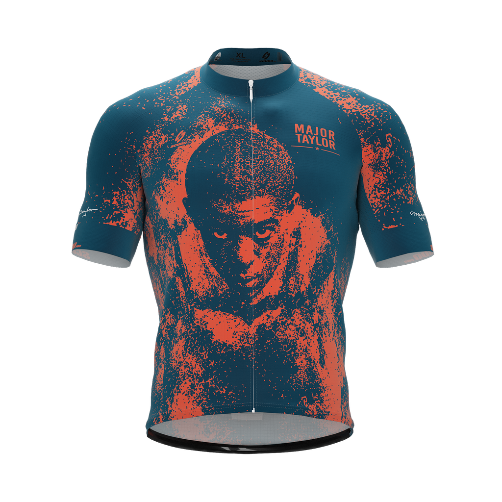 Major Taylor | Legend | Orange Blue | Short Sleeve Cycling PRO Jersey