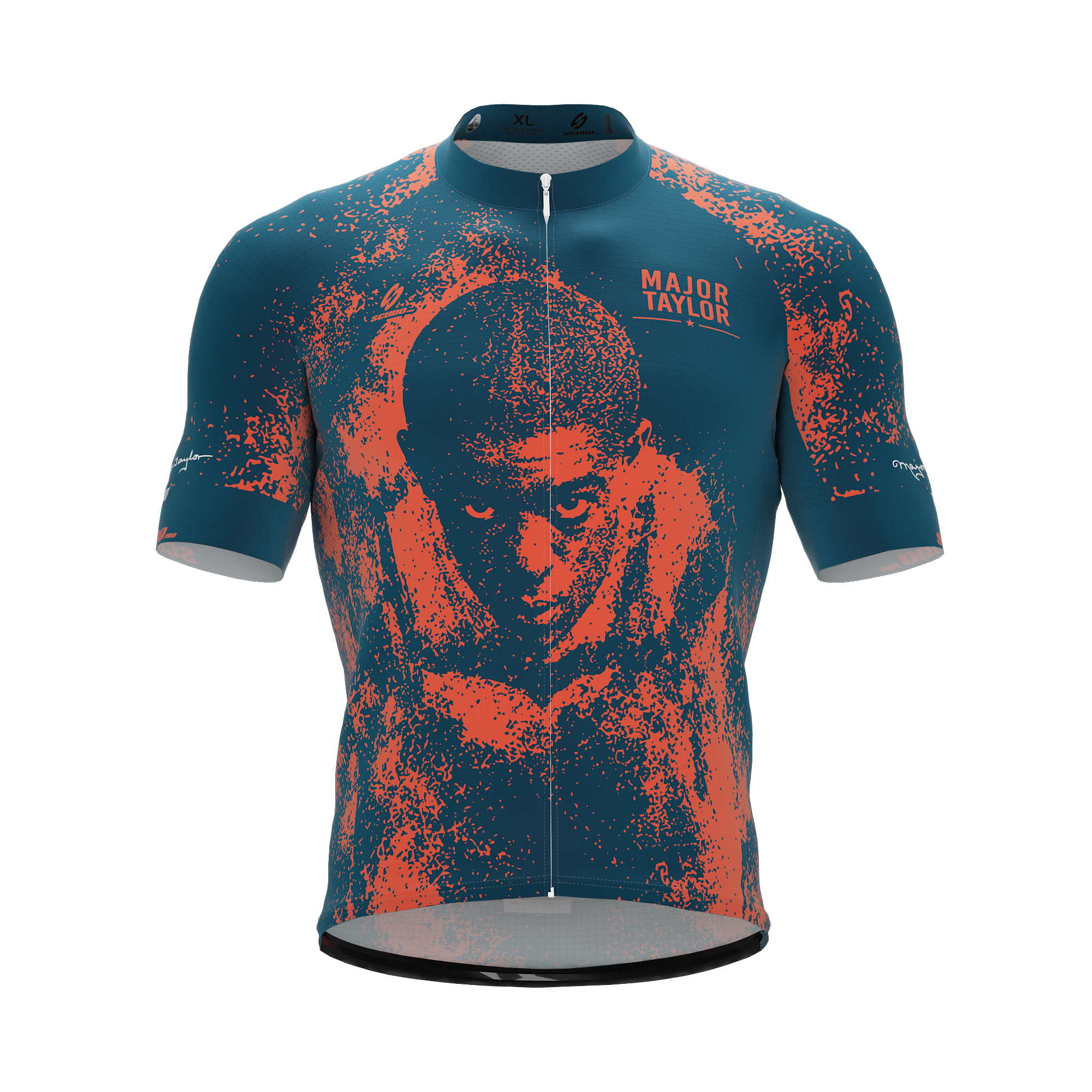 Major Taylor | Legend | Orange Blue | Short Sleeve Cycling PRO Jersey