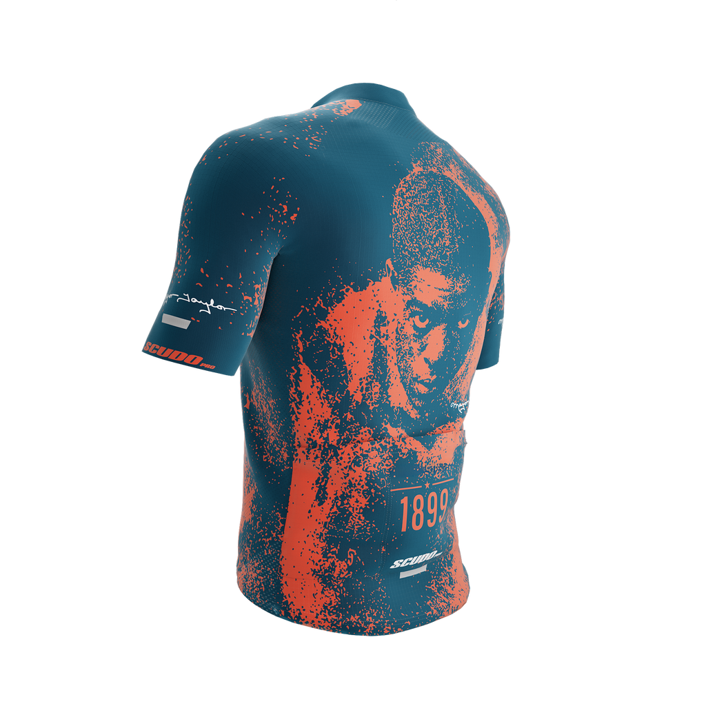 Major Taylor | Legend | Orange Blue | Short Sleeve Cycling PRO Jersey