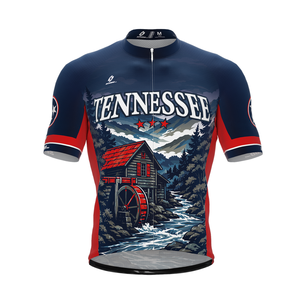 Tennessee US State | Short Sleeve Cycling PRO Jersey | Men and Women
