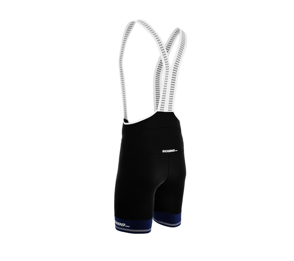 Black PRO ScudoPro Cycling BIB-Shorts | Blue Grippers |  Reflectives