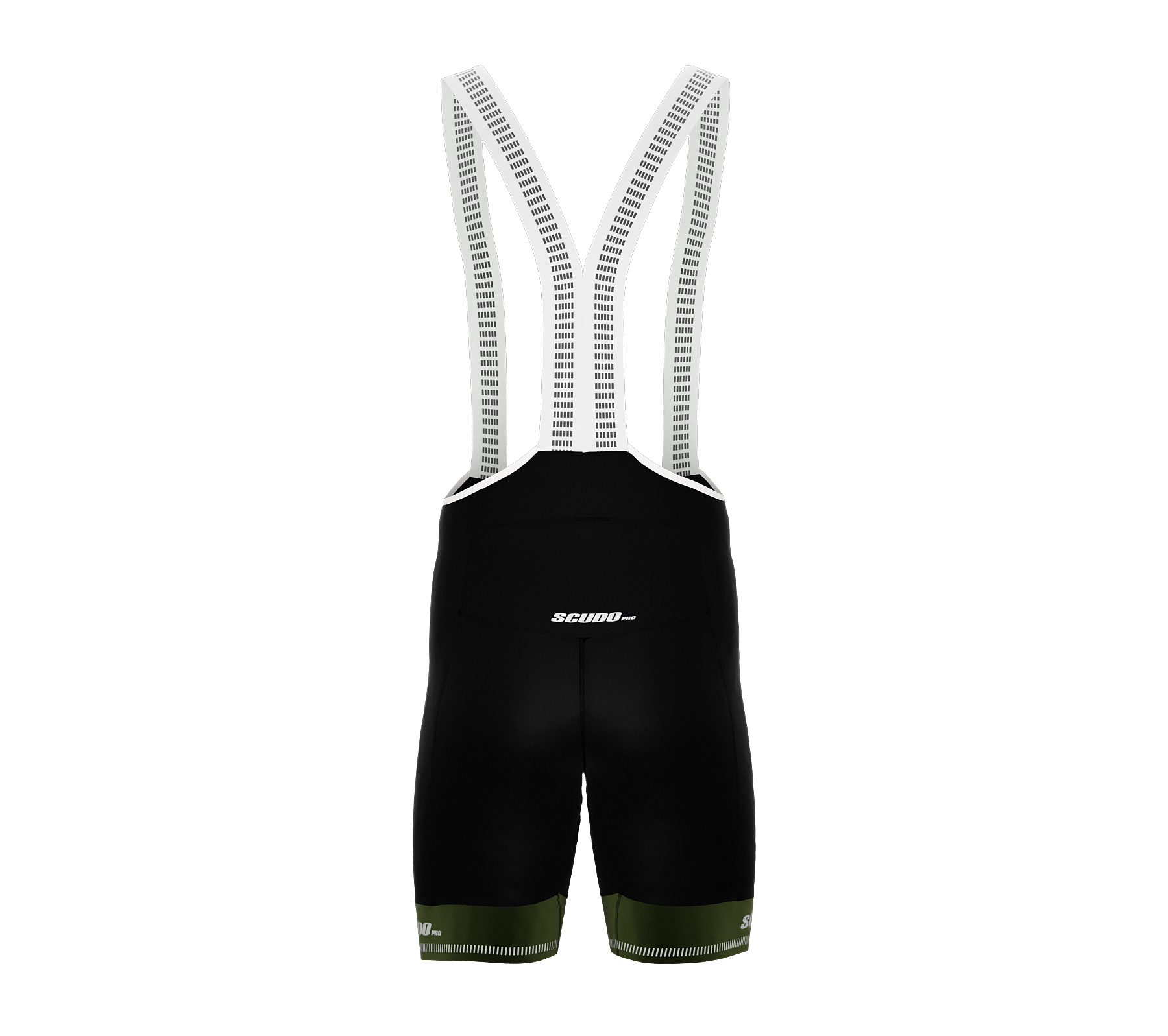 Black PRO ScudoPro Cycling BIB-Shorts | Olive Green Grippers |  Reflectives