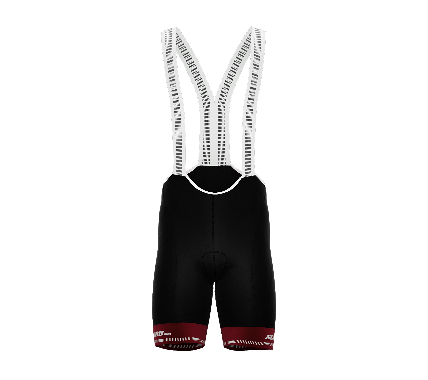 Black PRO ScudoPro Cycling BIB-Shorts | Red Grippers | Reflectives