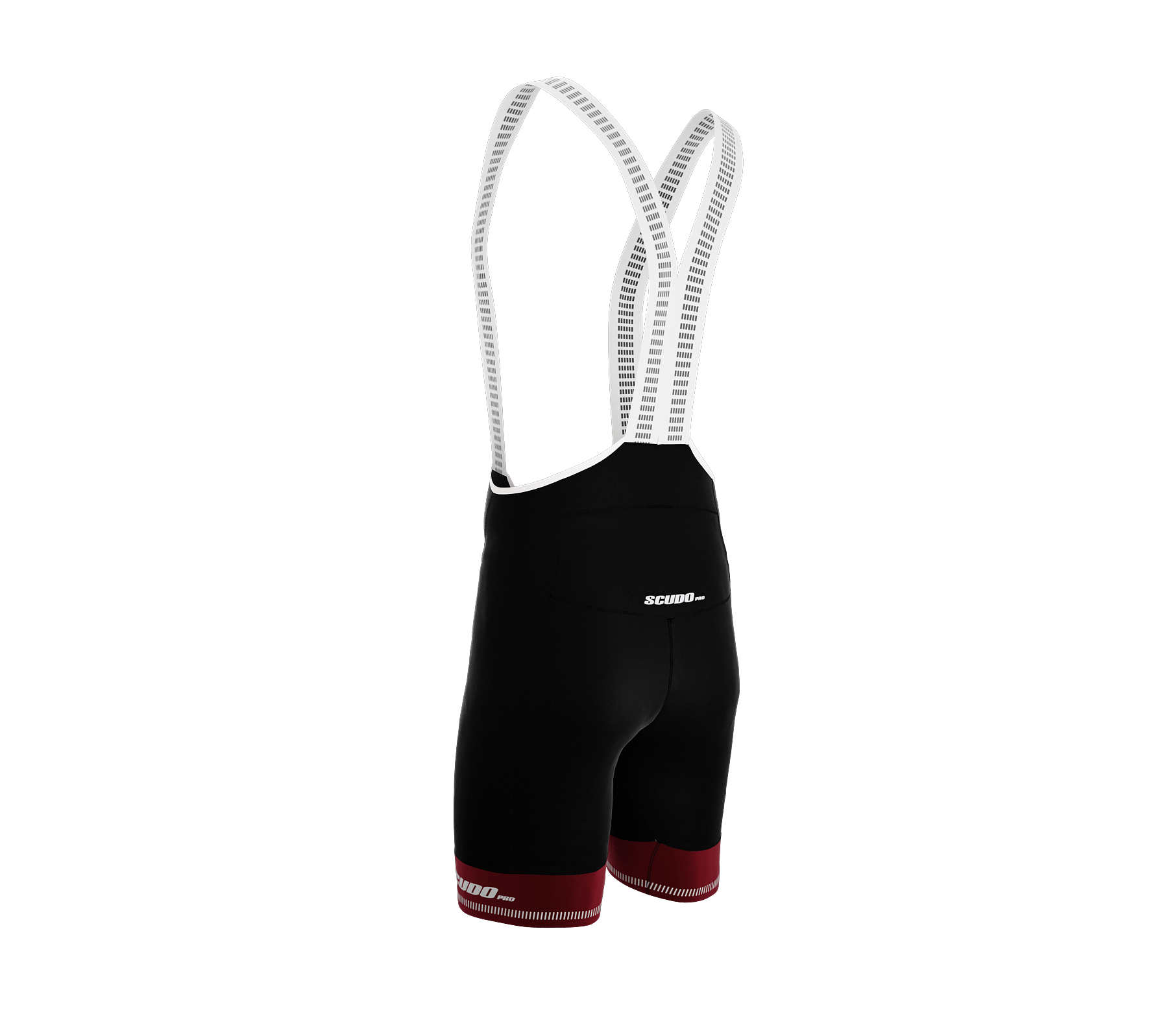 Black PRO ScudoPro Cycling BIB-Shorts | Red Grippers | Reflectives