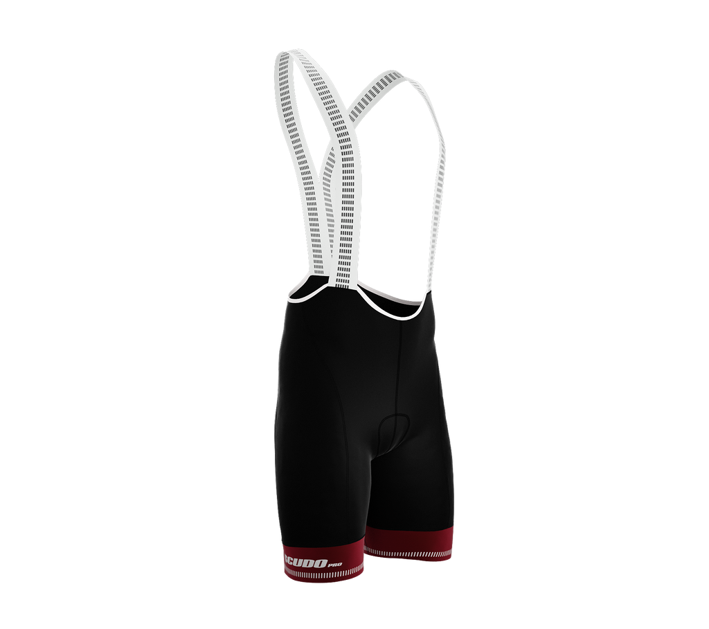 Black PRO ScudoPro Cycling BIB-Shorts | Red Grippers | Reflectives