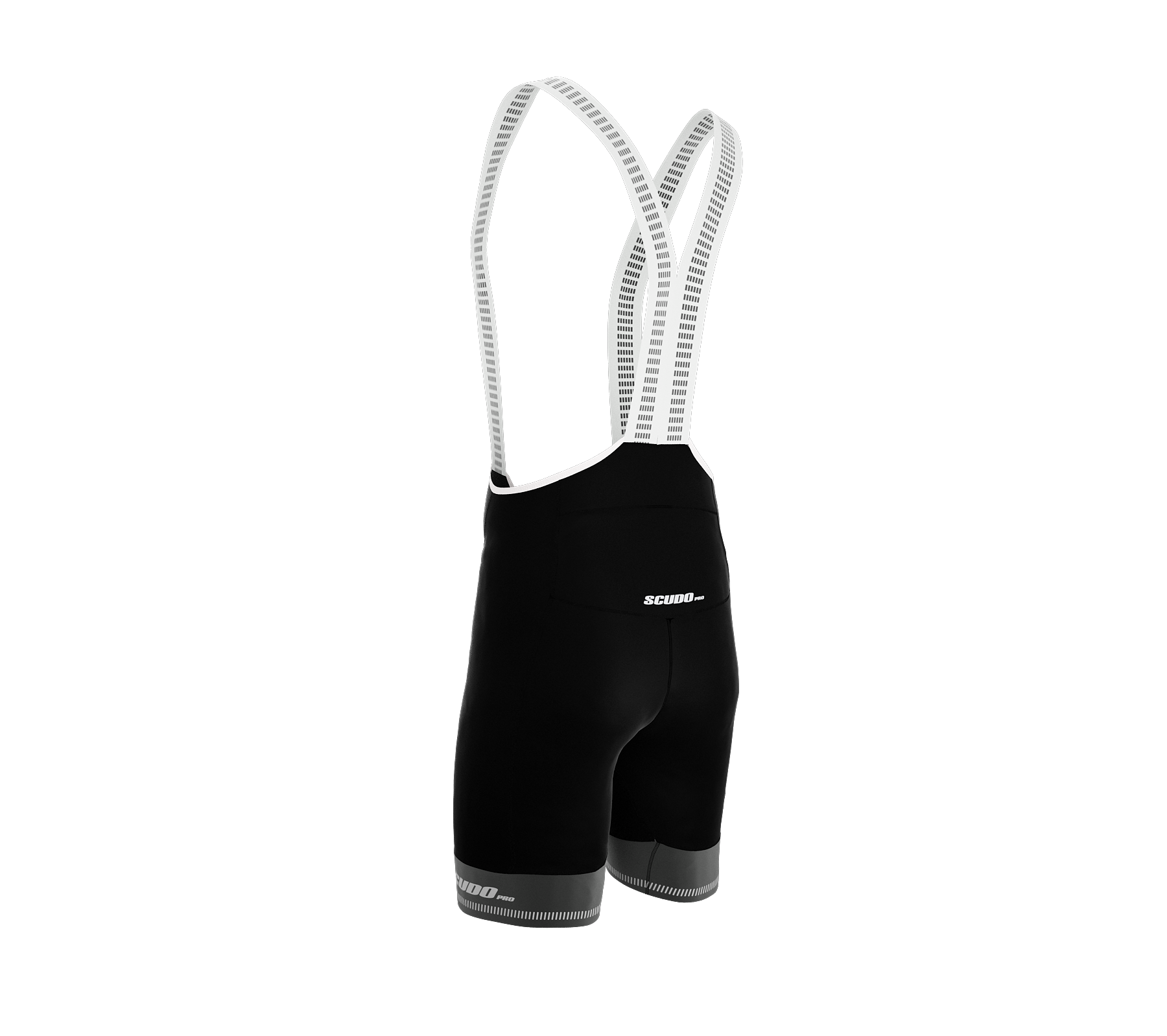 Black PRO ScudoPro Cycling BIB-Shorts | Gray Grippers | Reflectives
